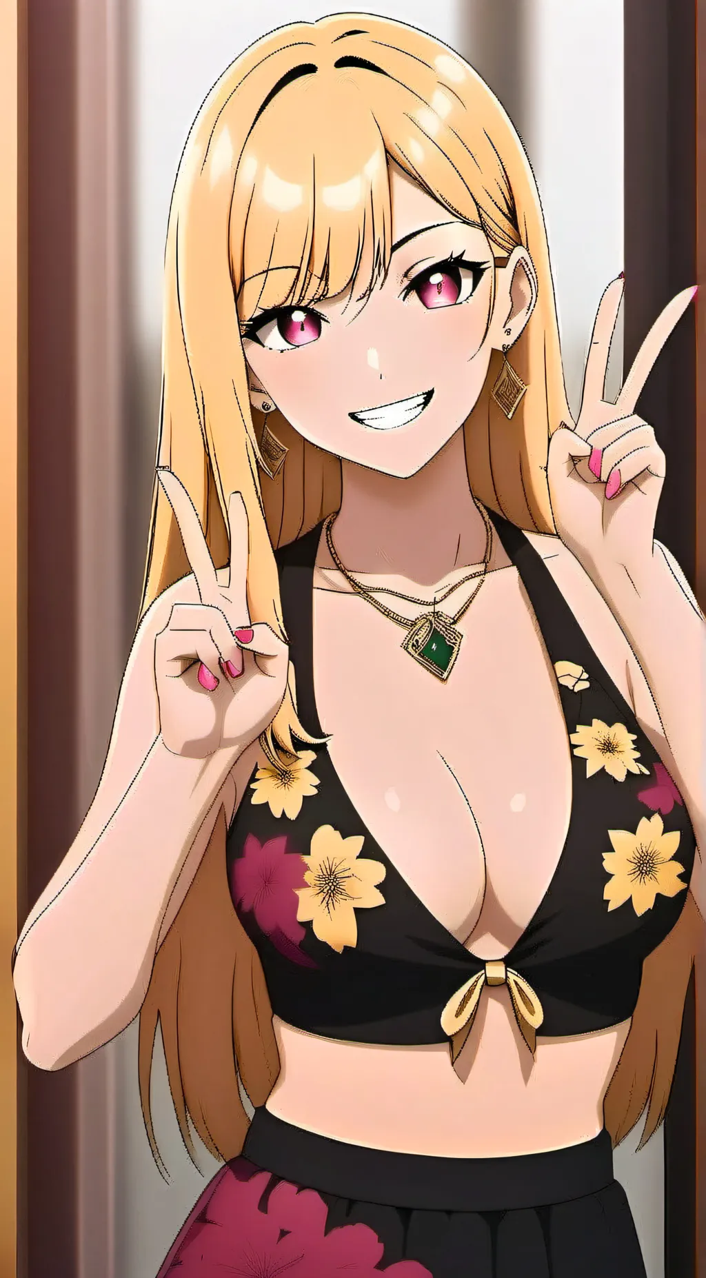 ai character: Marin Kitagawa  background