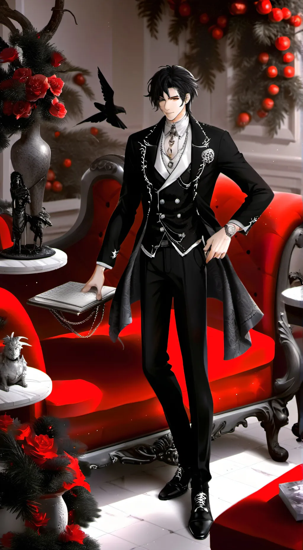 ai character: raven  background