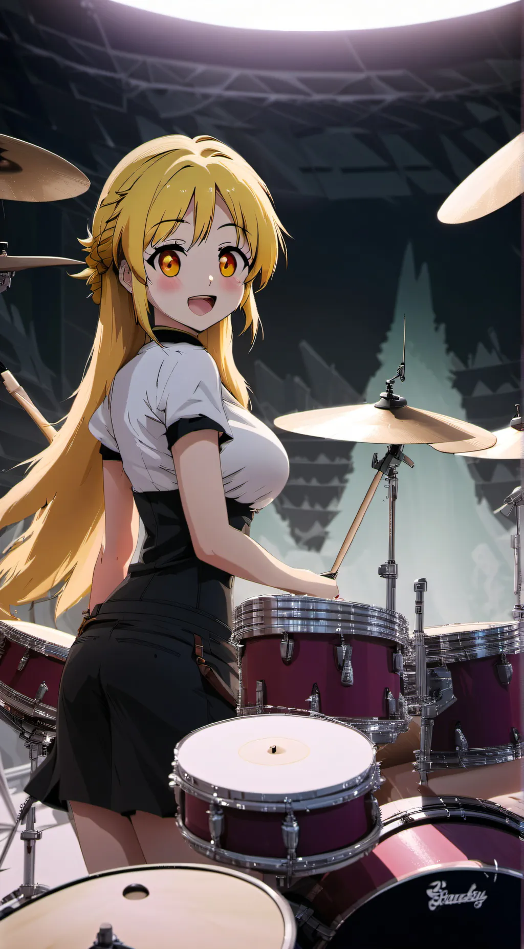 ai character: nijika ijichi background