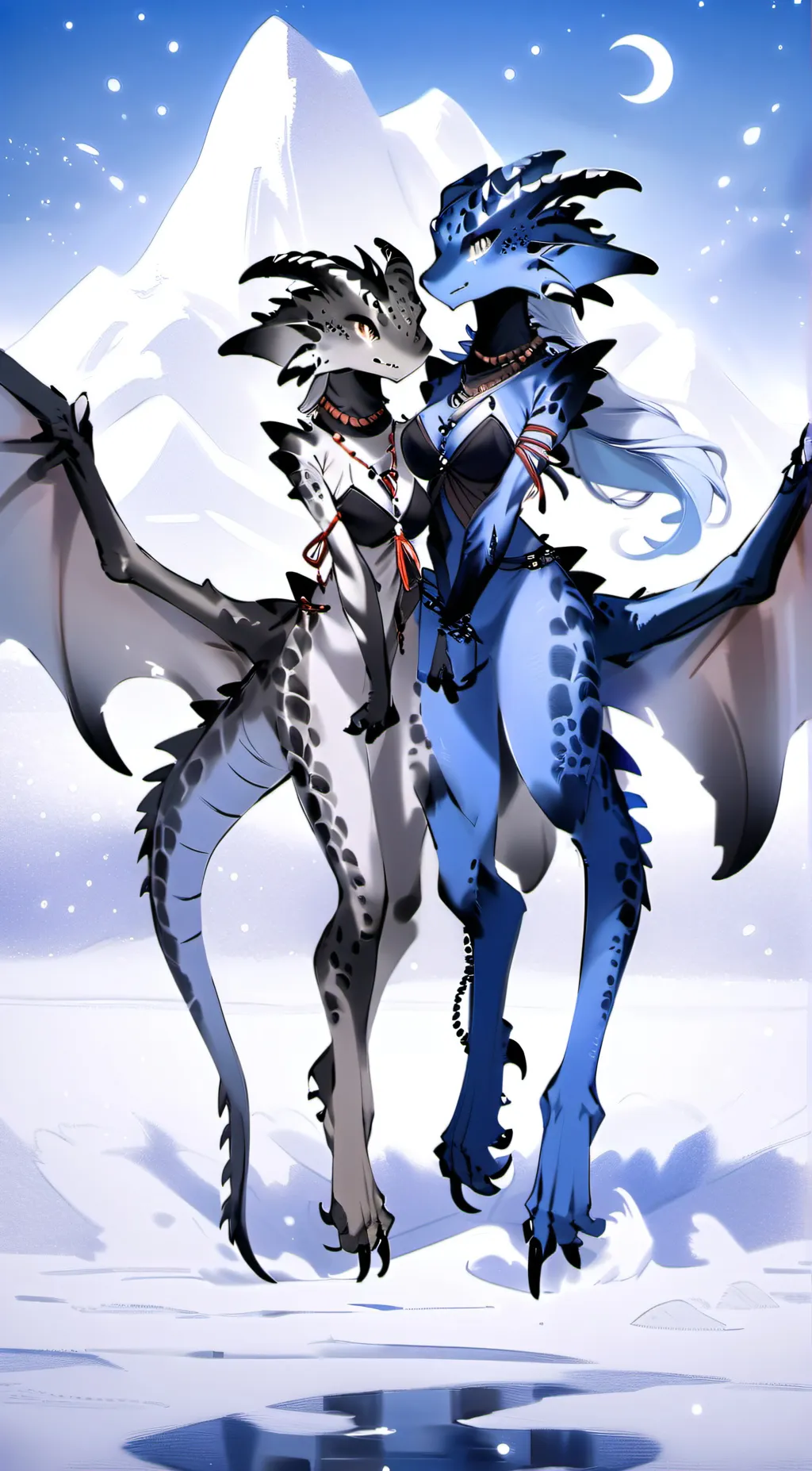 ai character: lulu and Lily  background