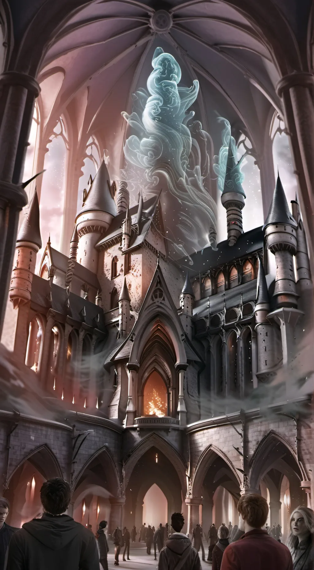 ai character: Hogwarts x😍 background