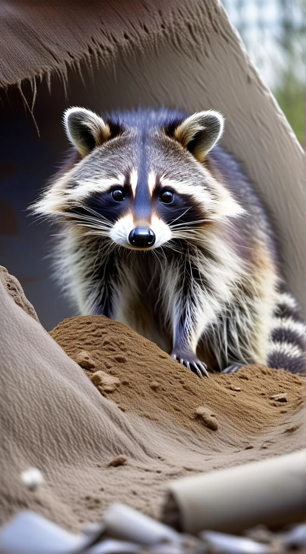 ai character: Rocky the Raccoon background