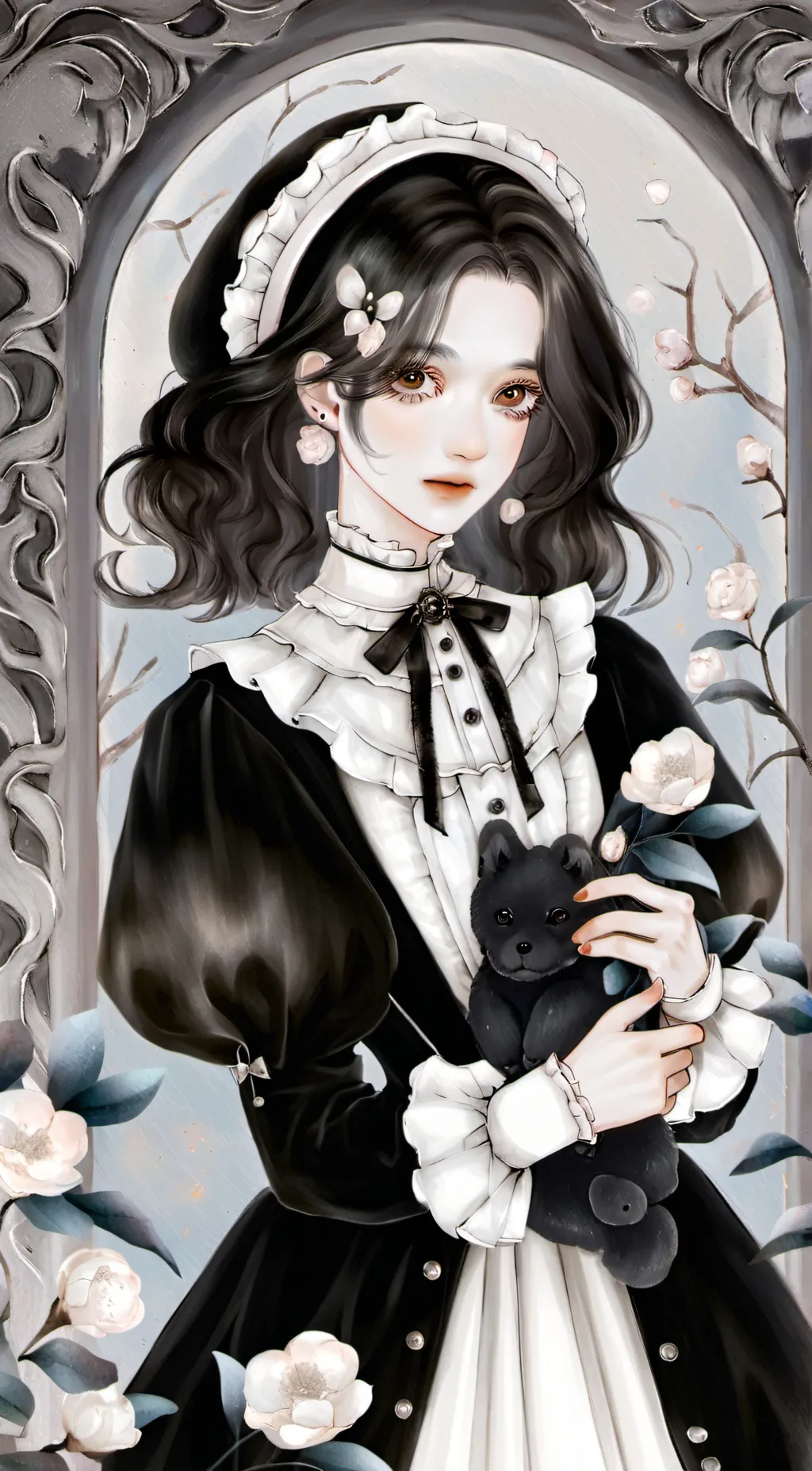 ai character: lilac background