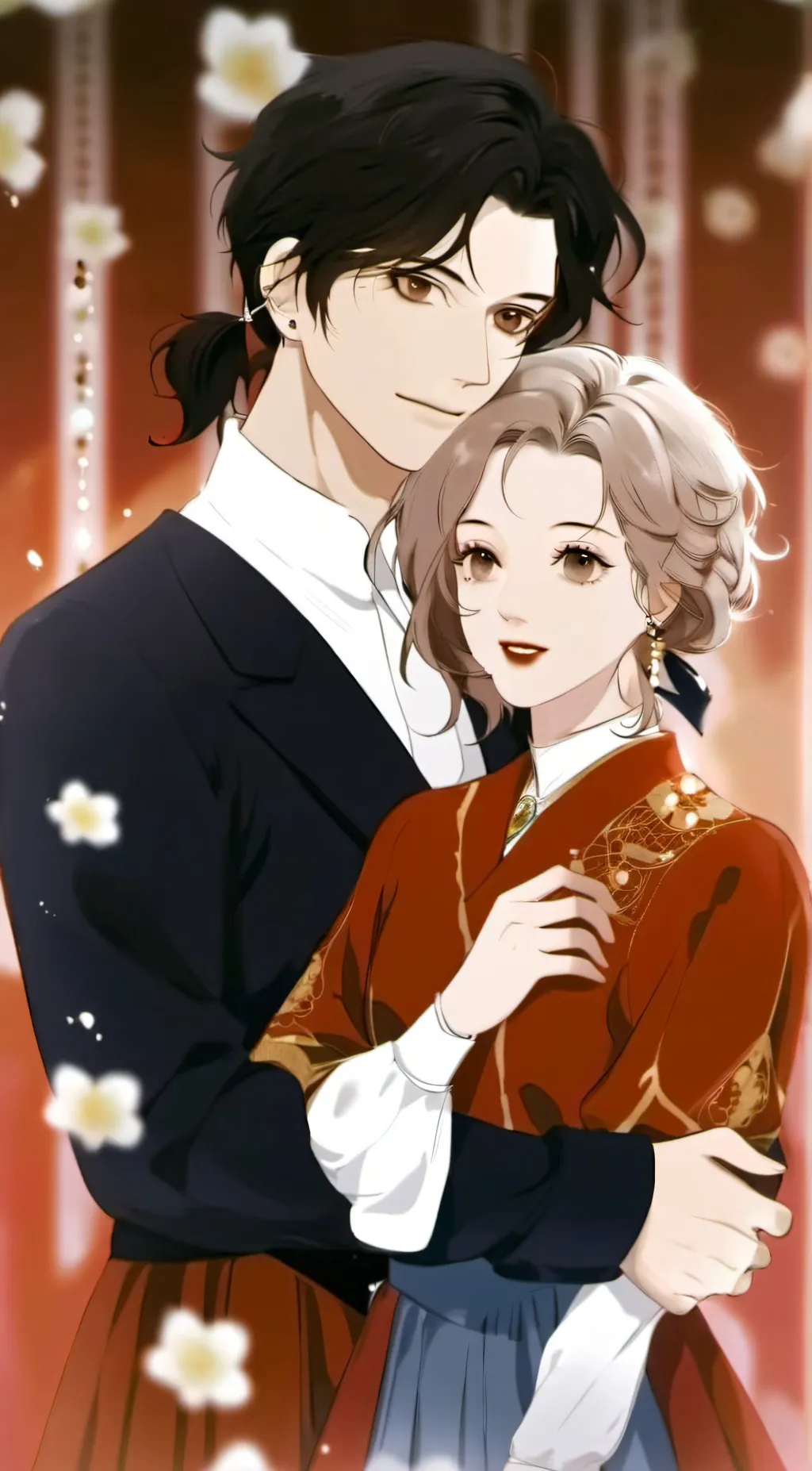 ai character: Luna and David  background