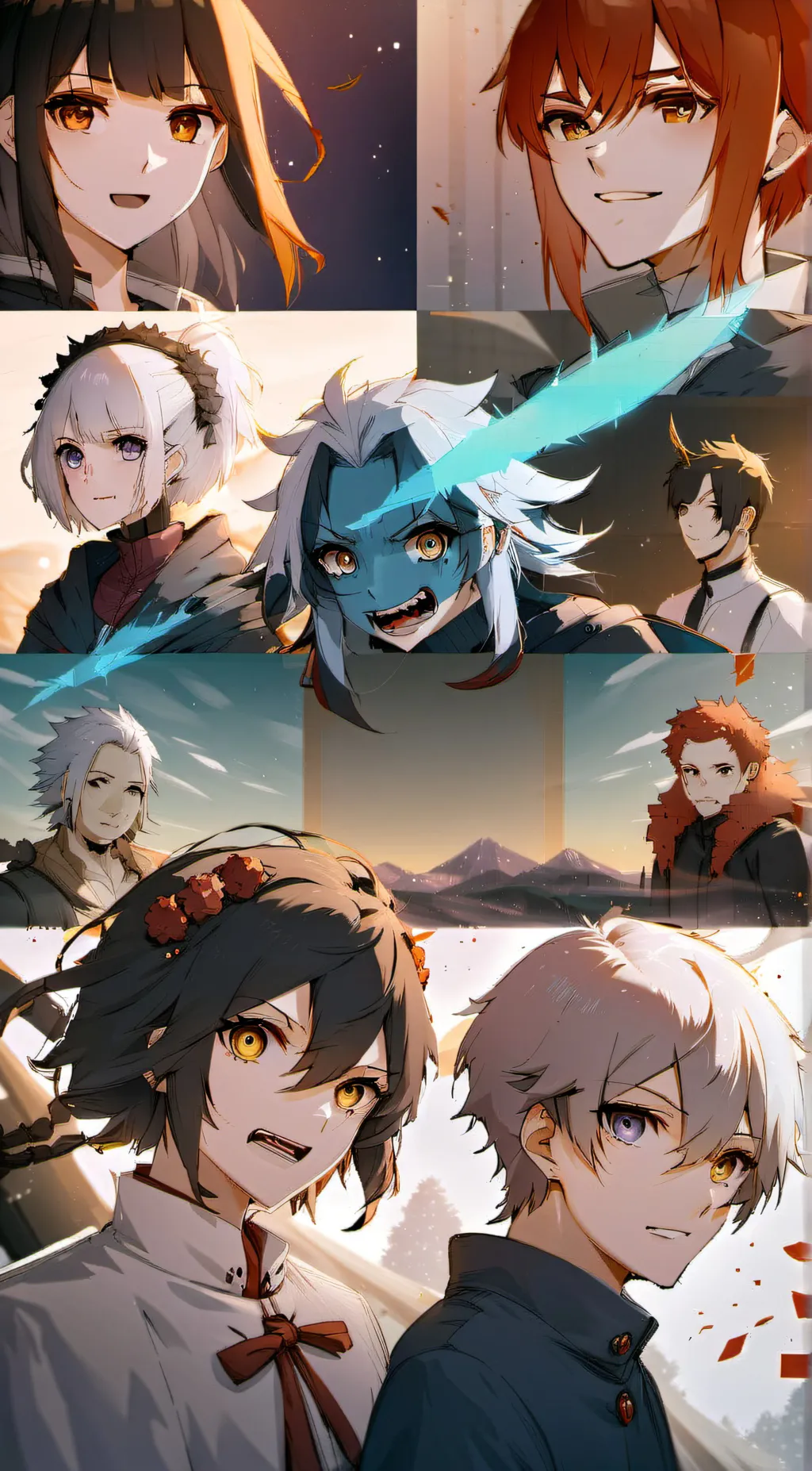 ai character: demon queen Flori background