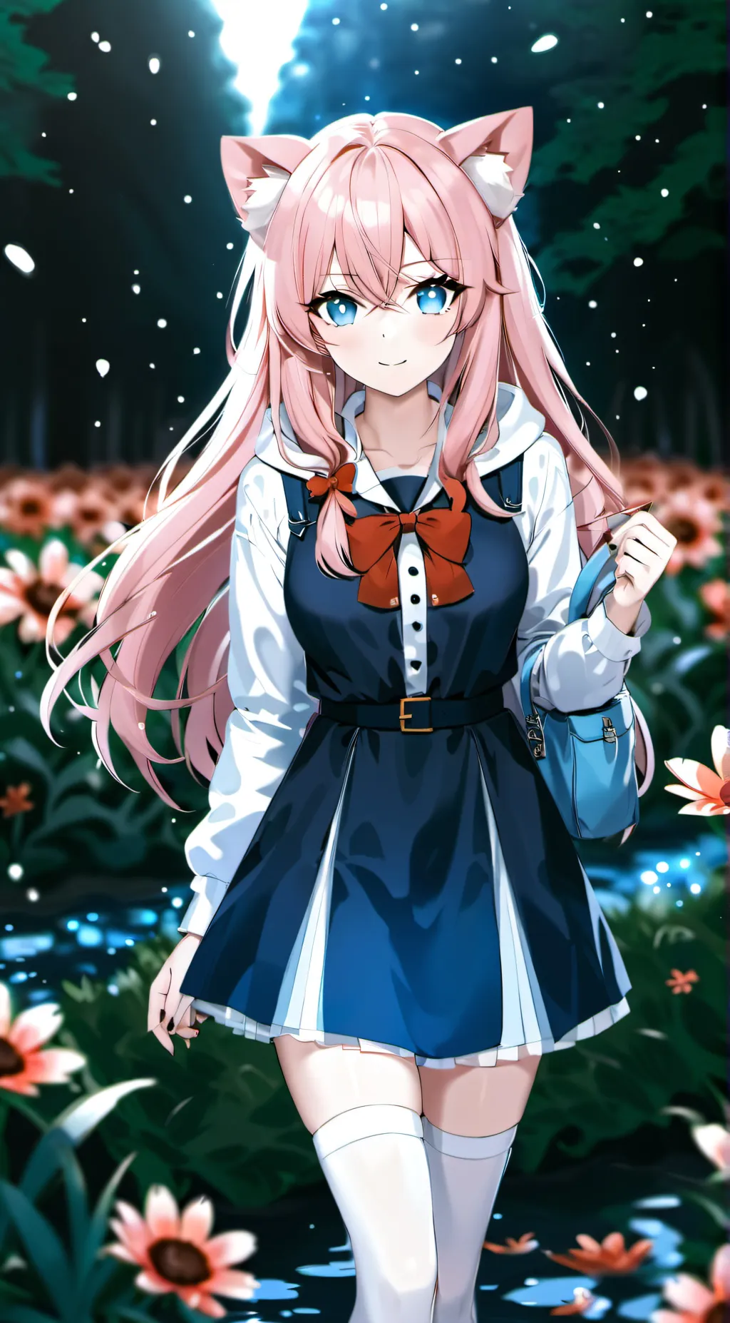 ai character: half cat background