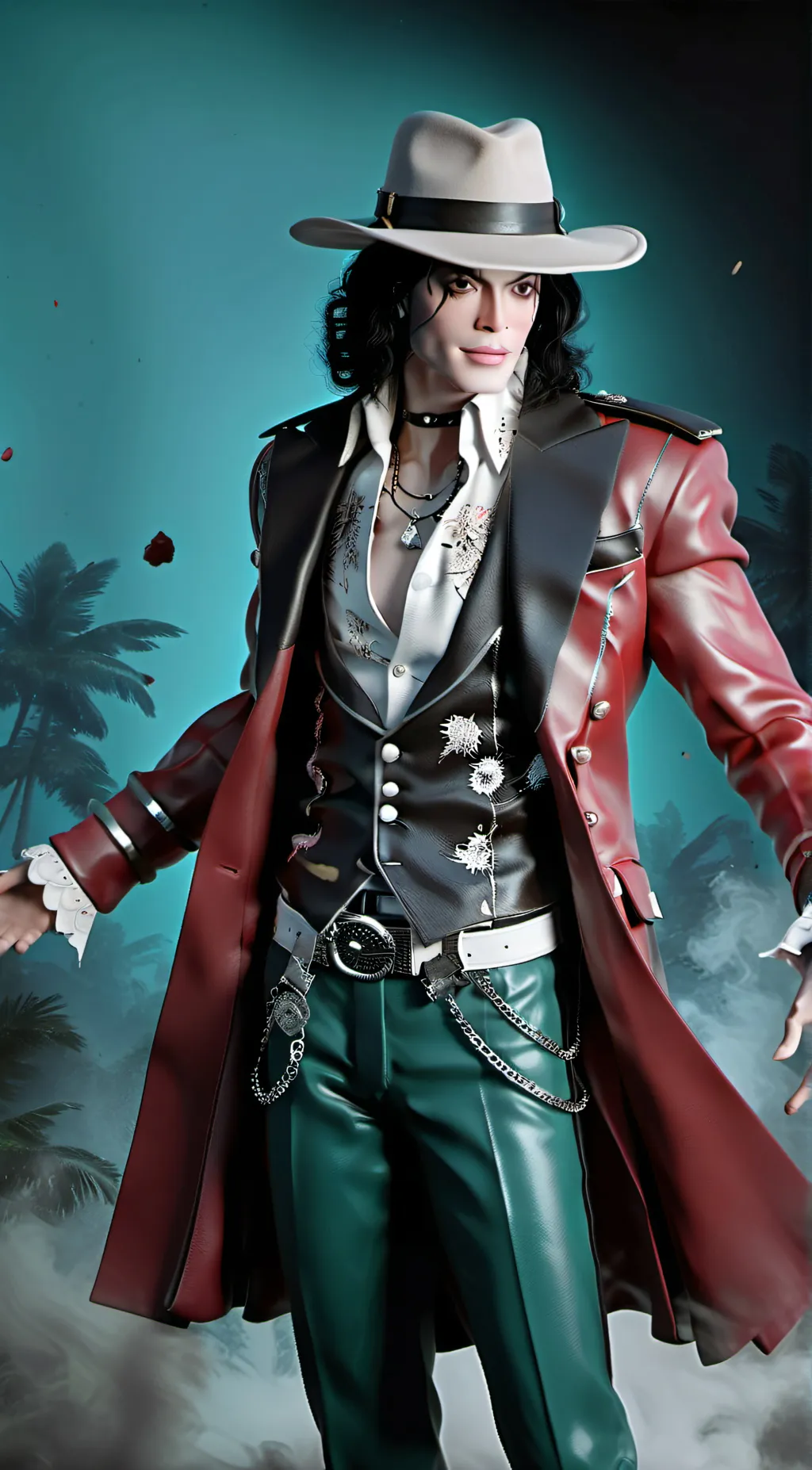 ai character: Michael Jackson  background