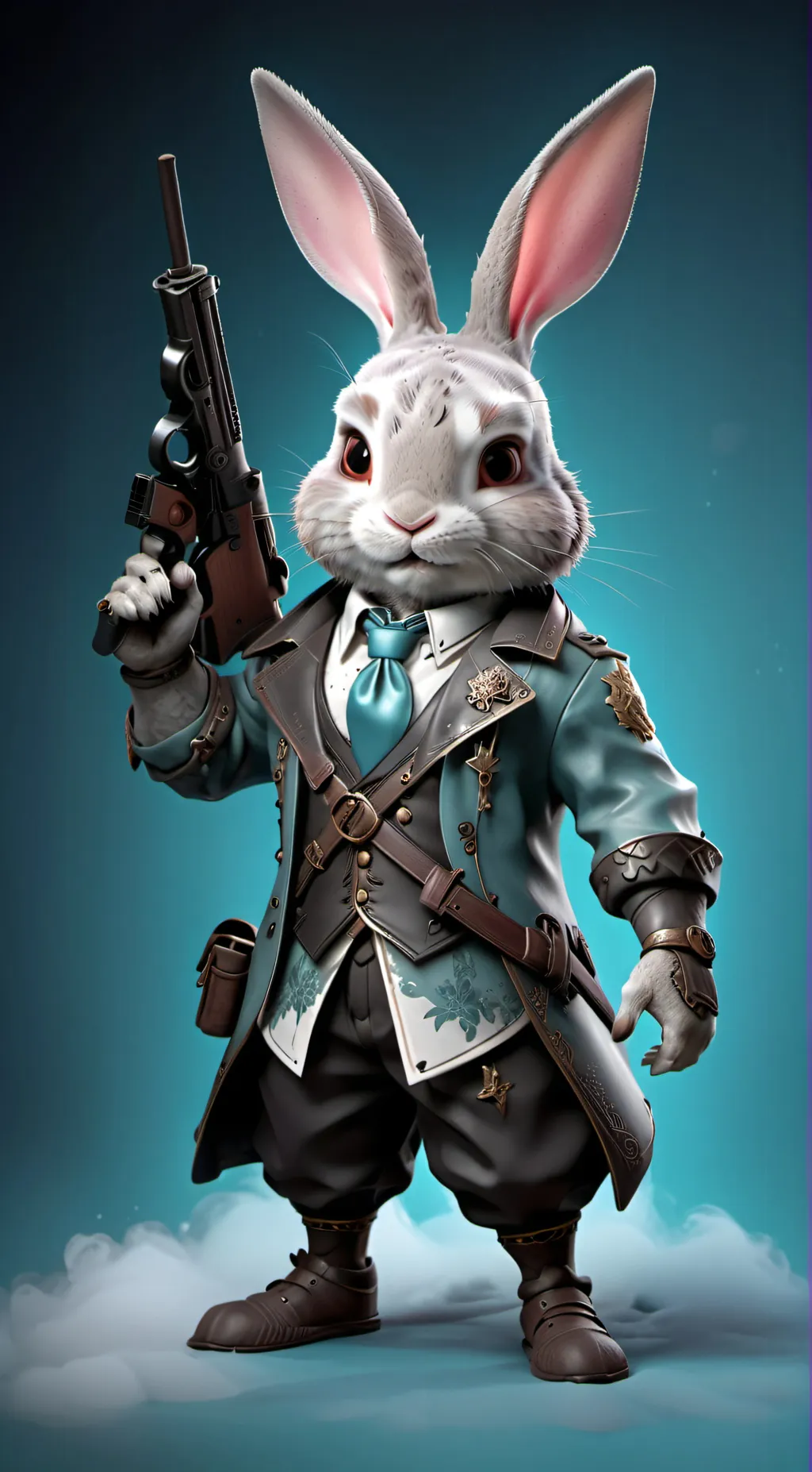 ai character: Peter rabbit  background