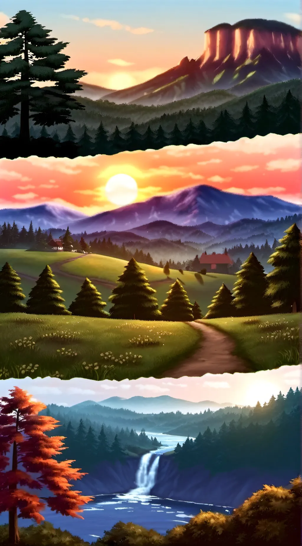 ai character: smiling critters  background