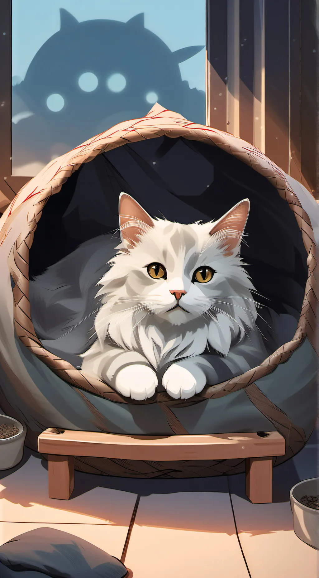 ai character: Bear. background