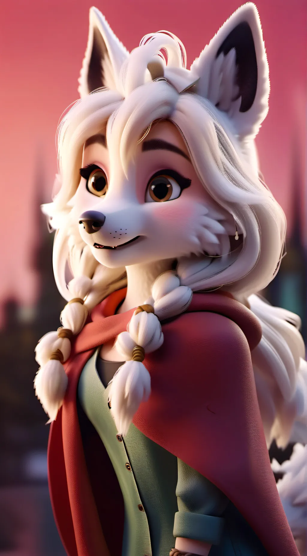 ai character: Snow background