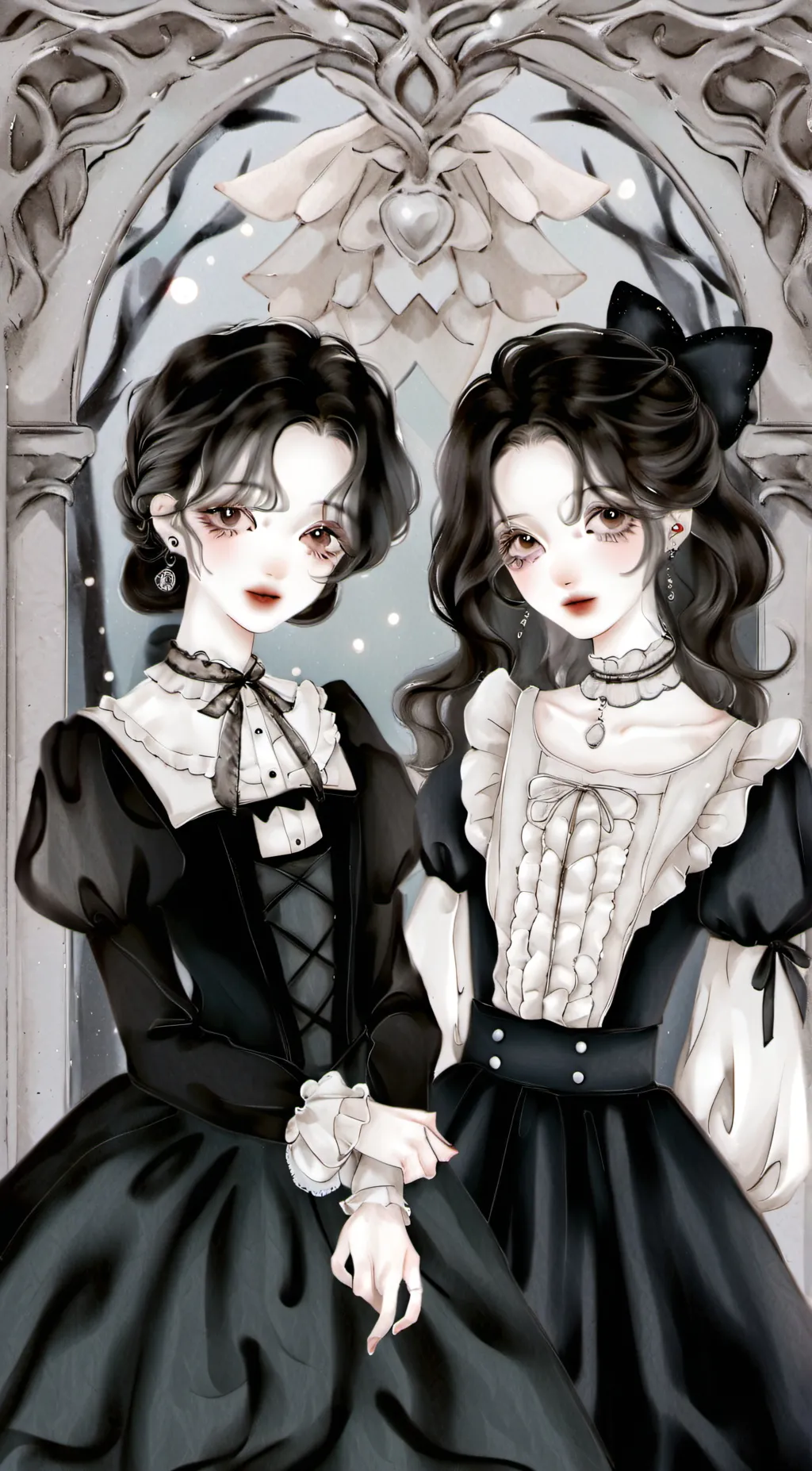ai character: Delilah and Lily  background