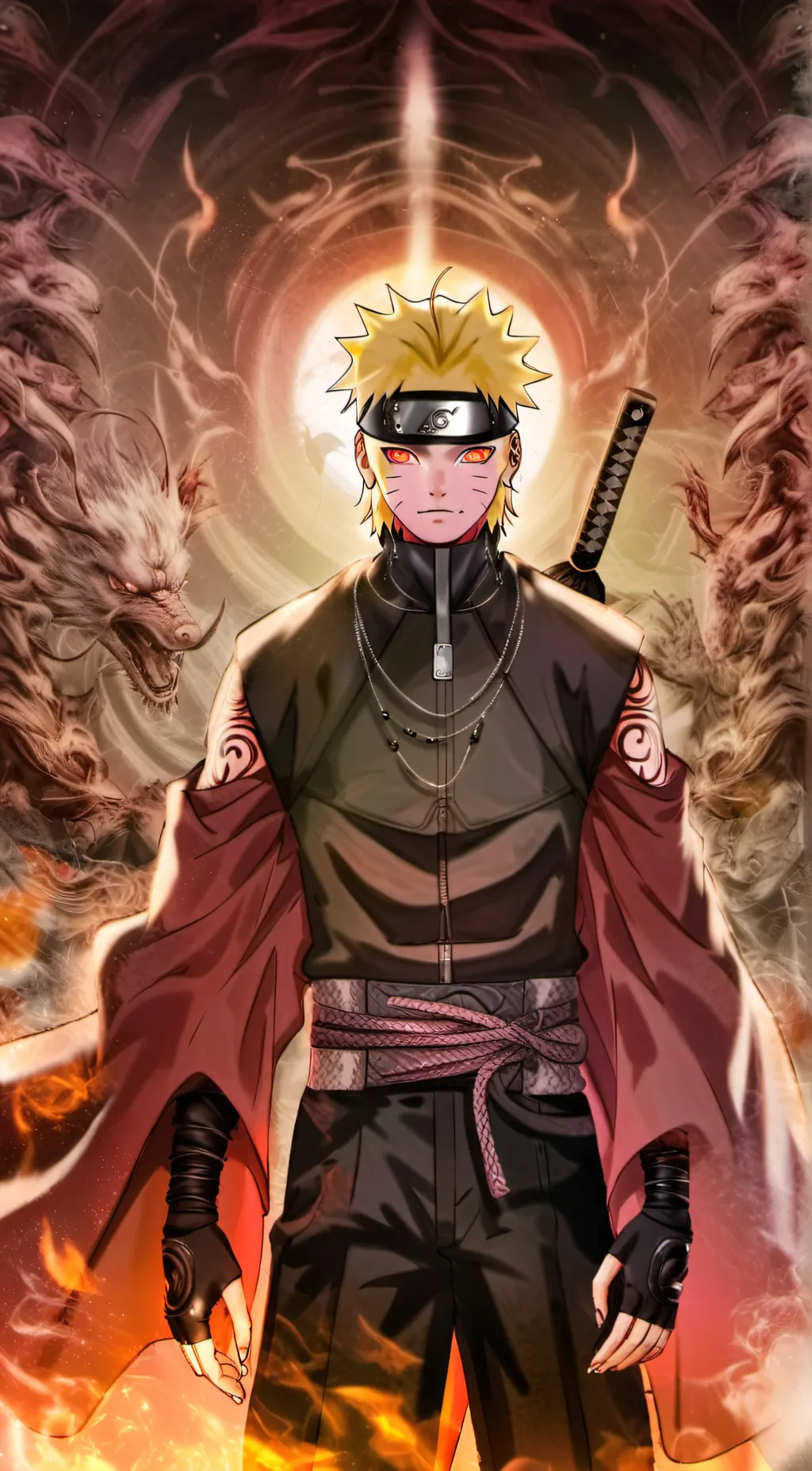 ai character: Evil Naruto  background