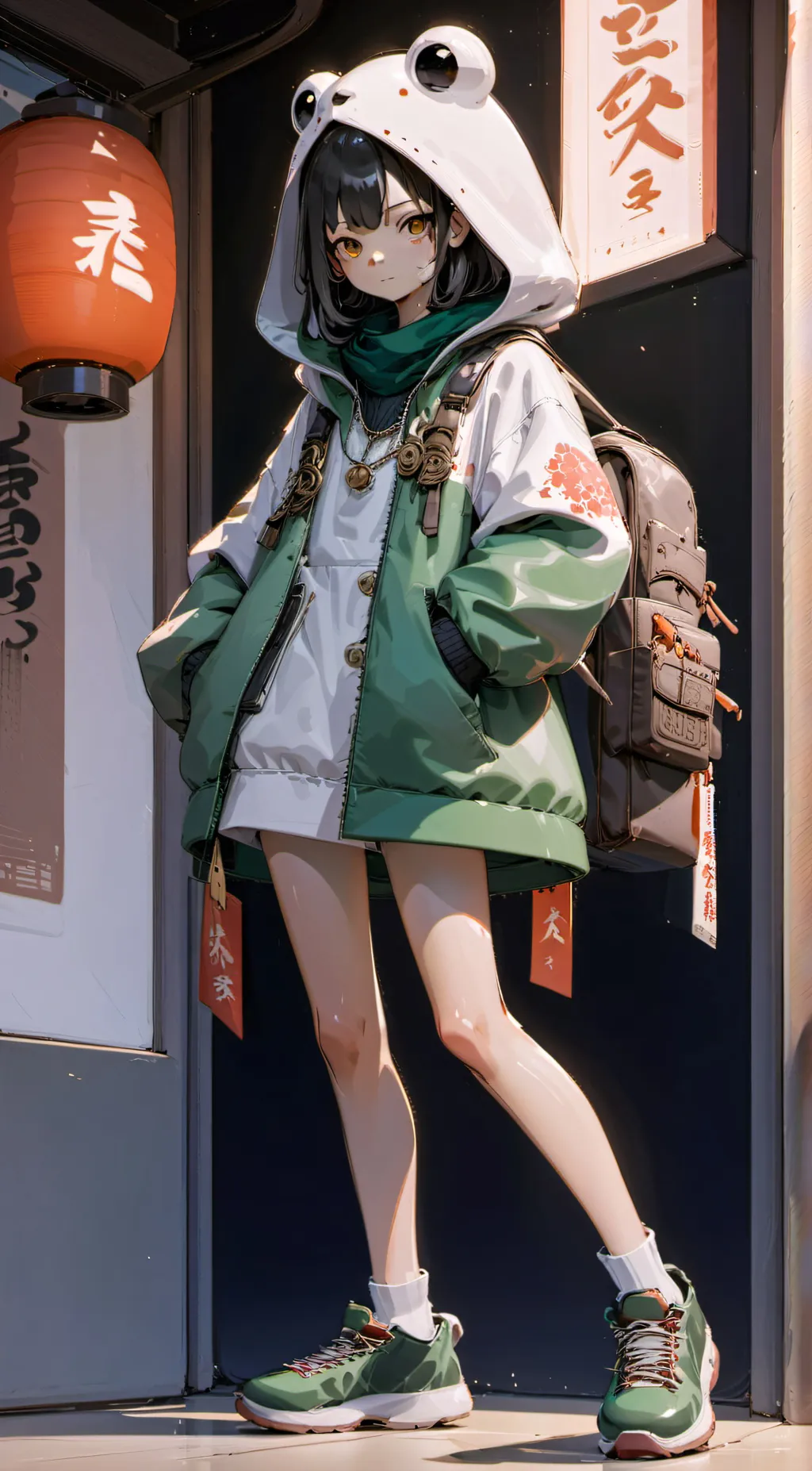 ai character: Shima  background