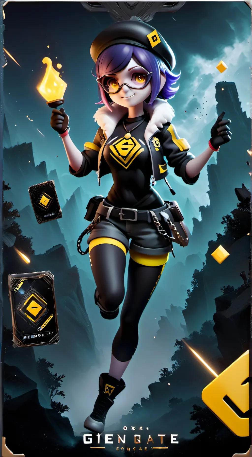 ai character: Disassembly U Uzi background