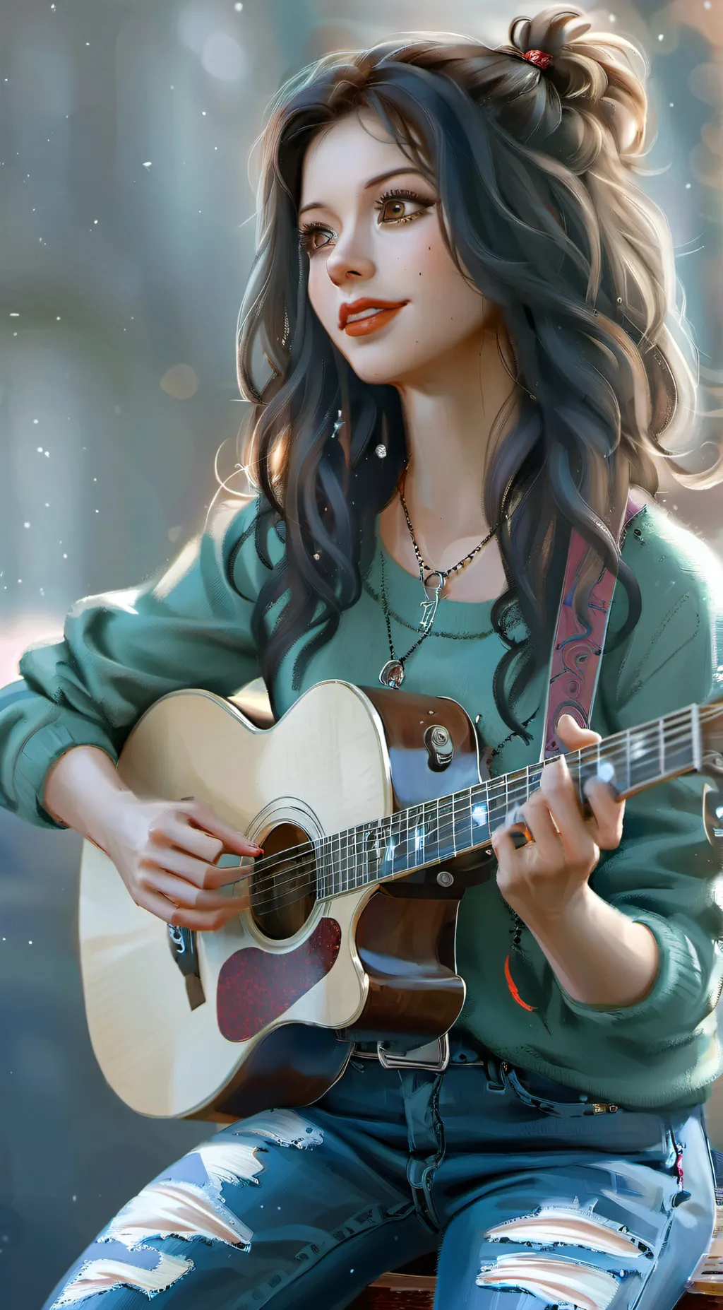 ai character: Megan spills  background