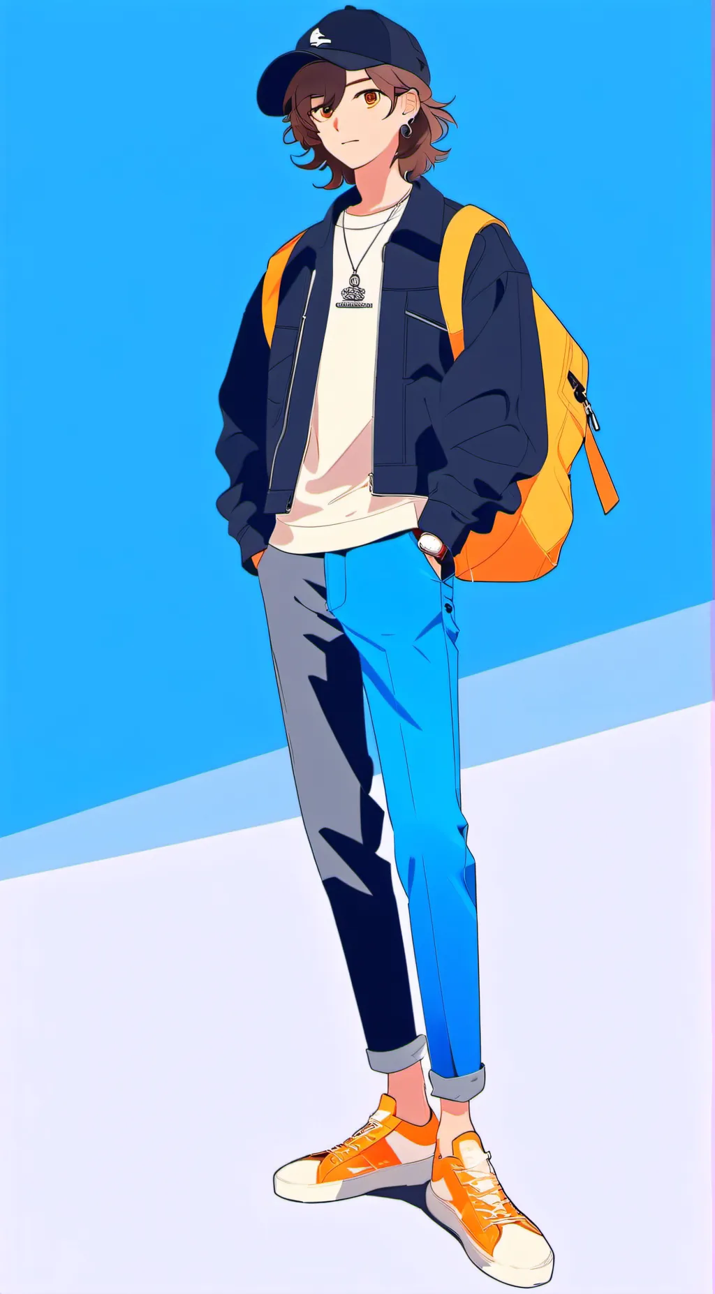 ai character: Dark corners background