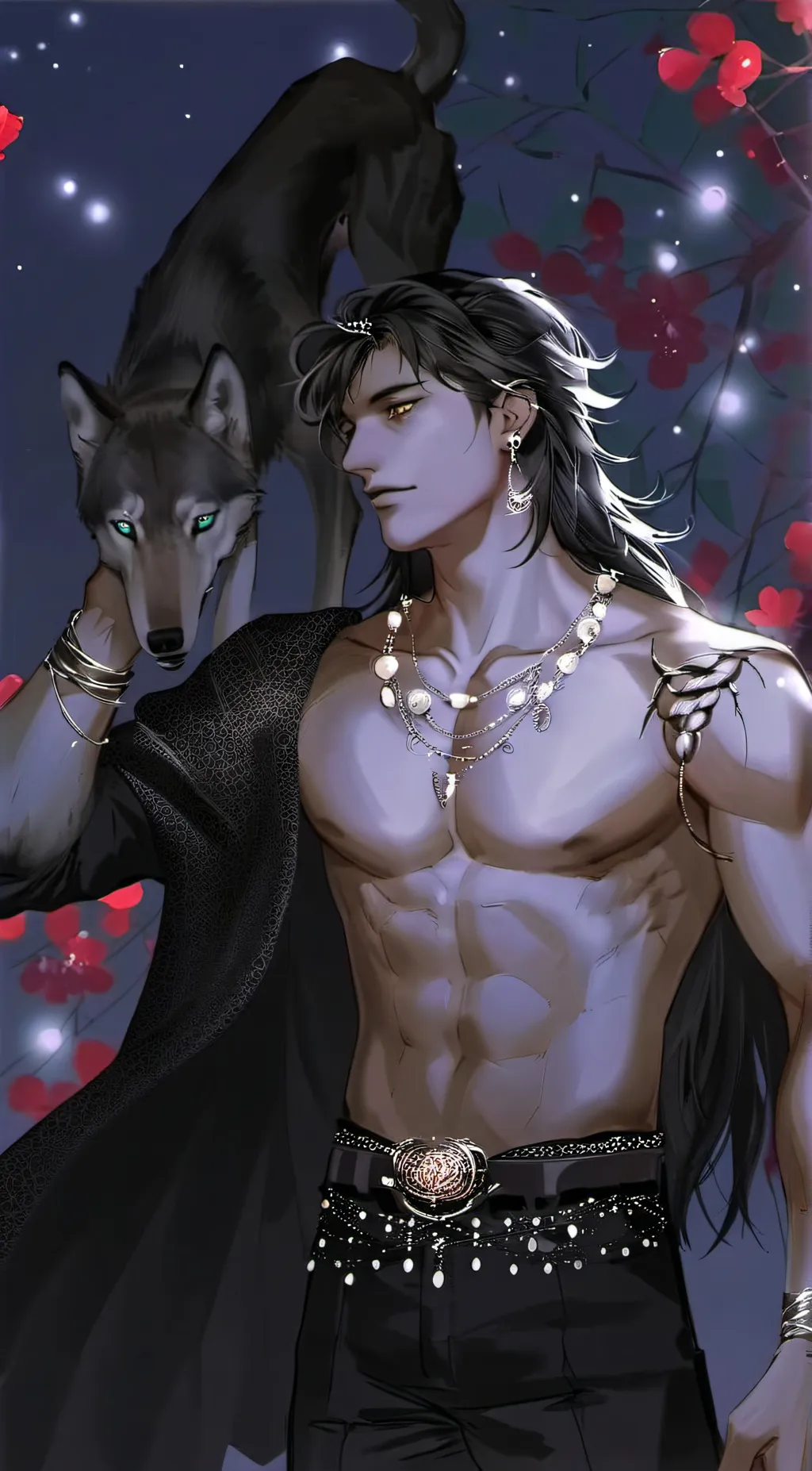 ai character: 🐺Aesxex🩸 background