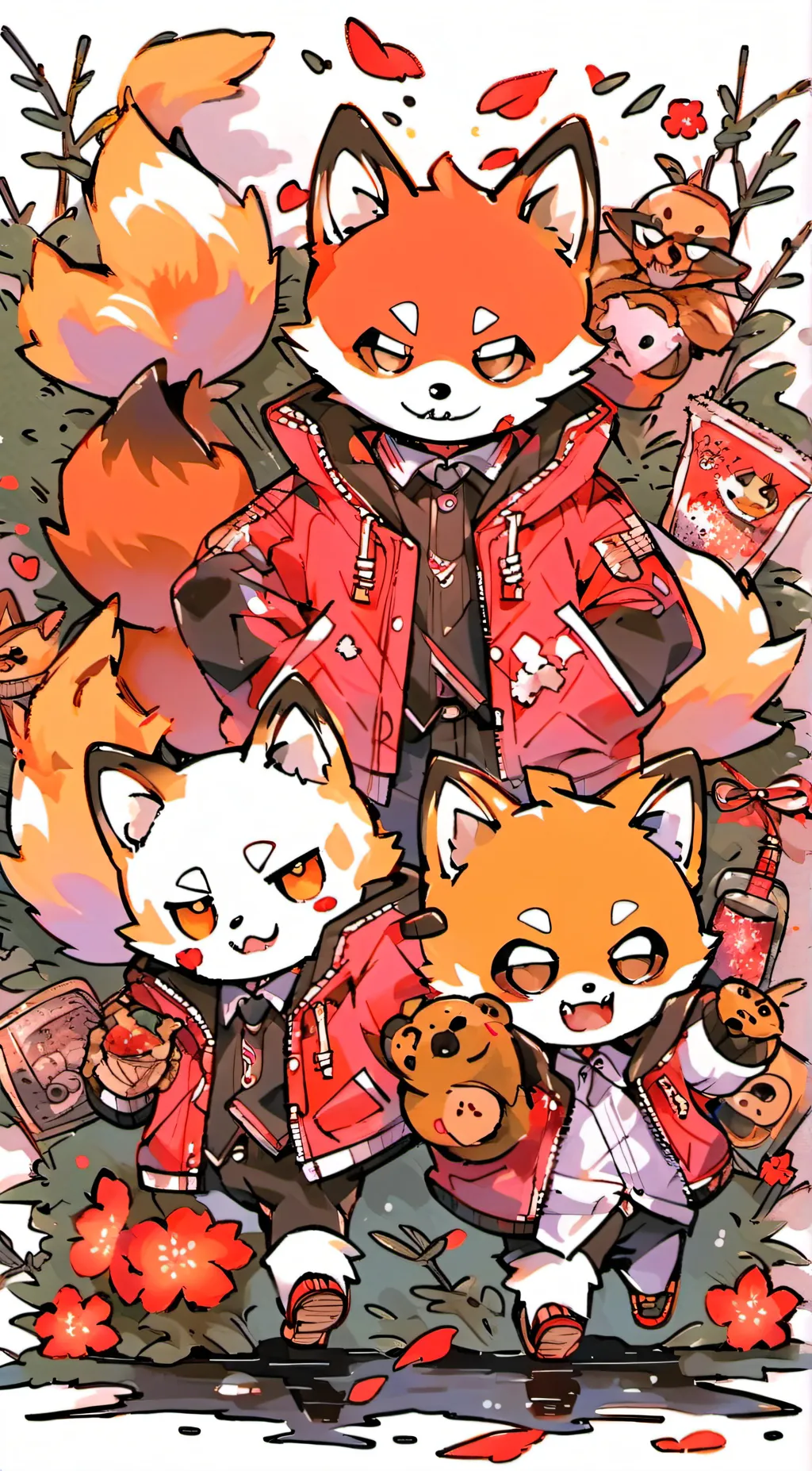 ai character: Aggretsuko background