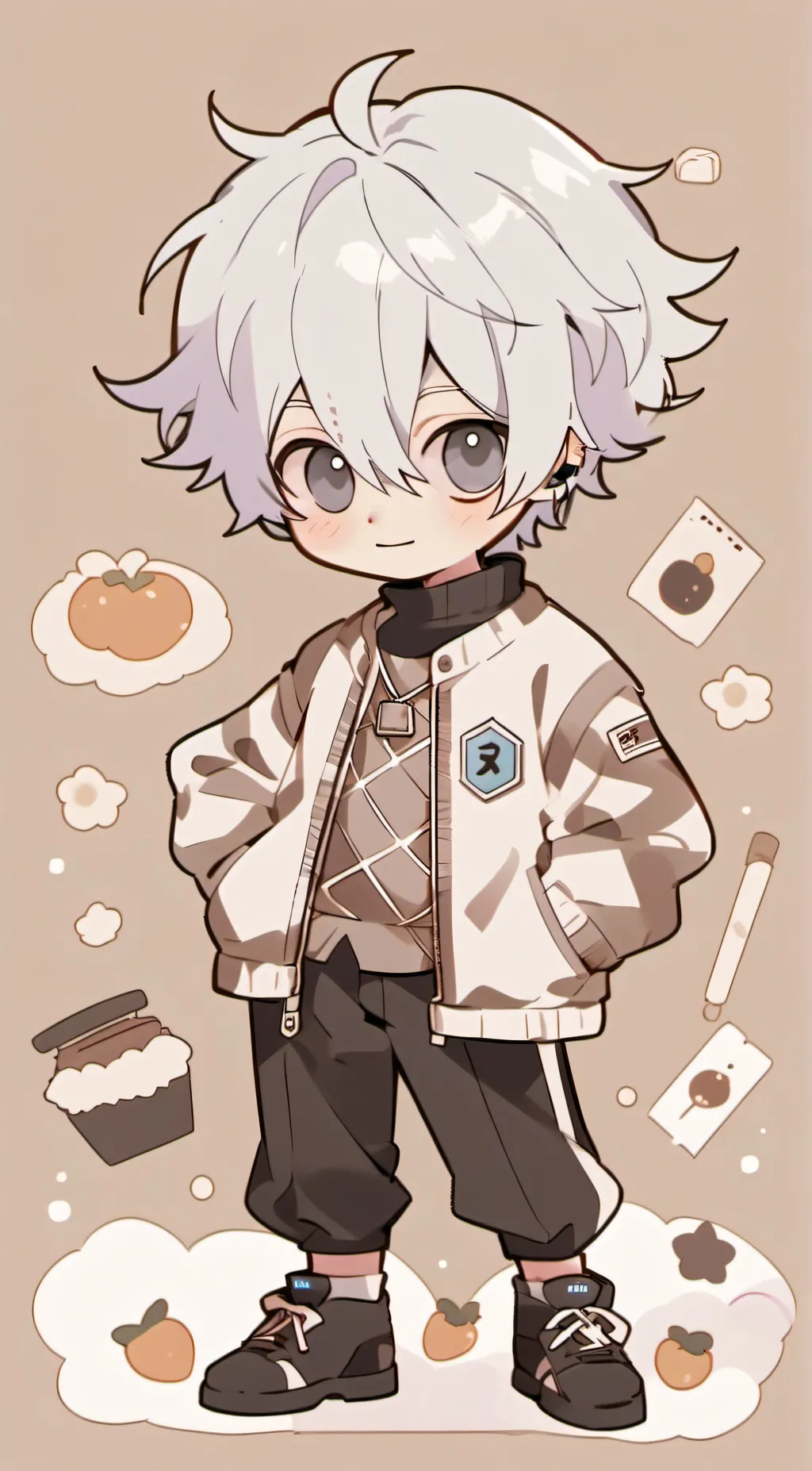 ai character: gojo (chibi) background