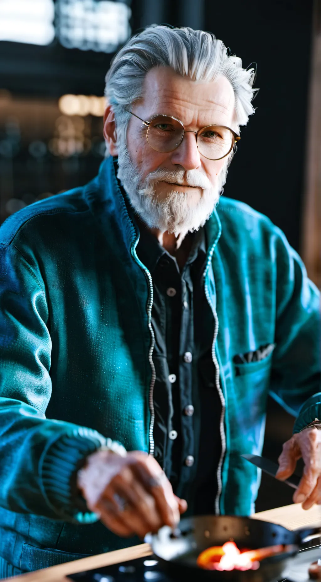 ai character: mr John  background