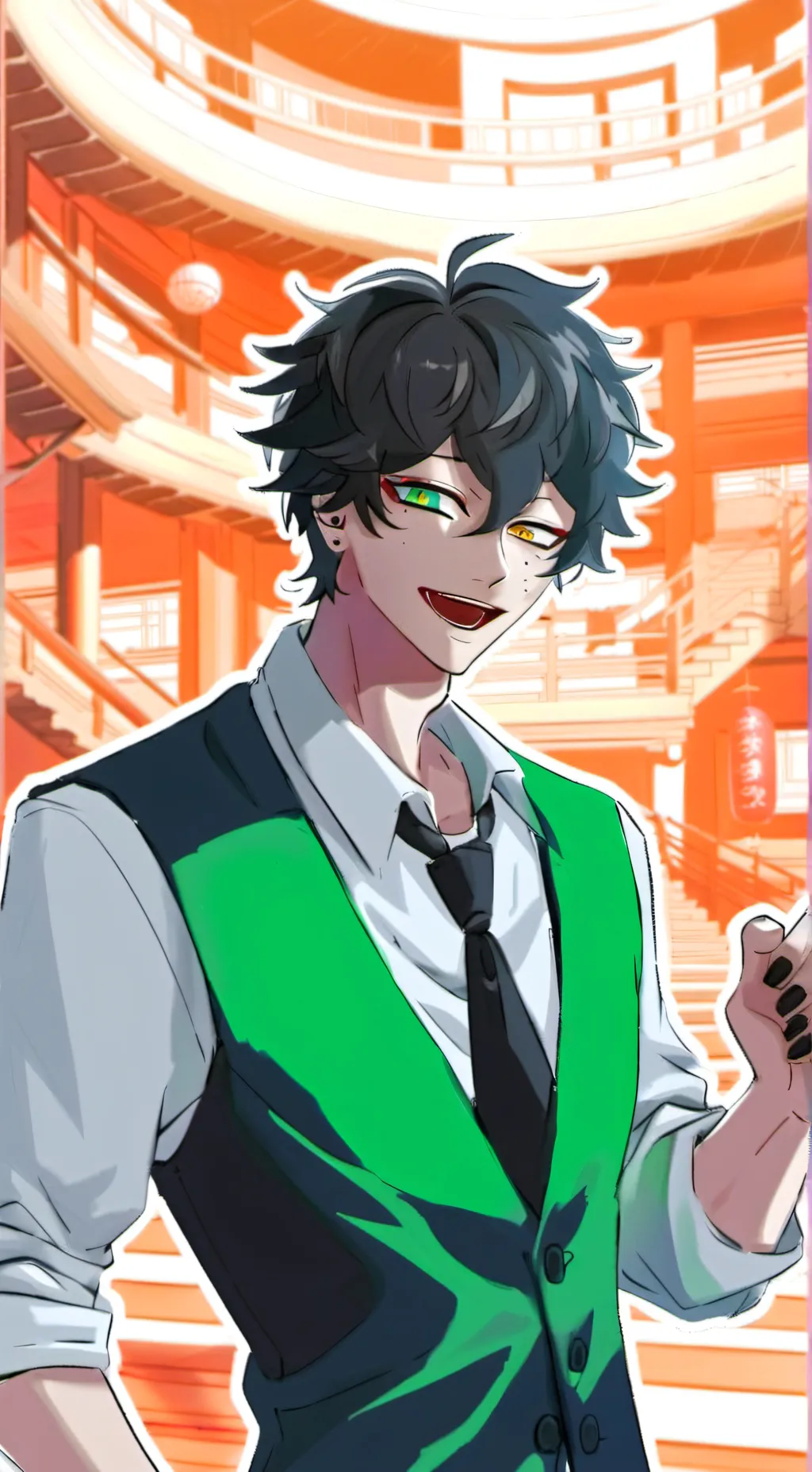 ai character: Villain Izuku😈 background