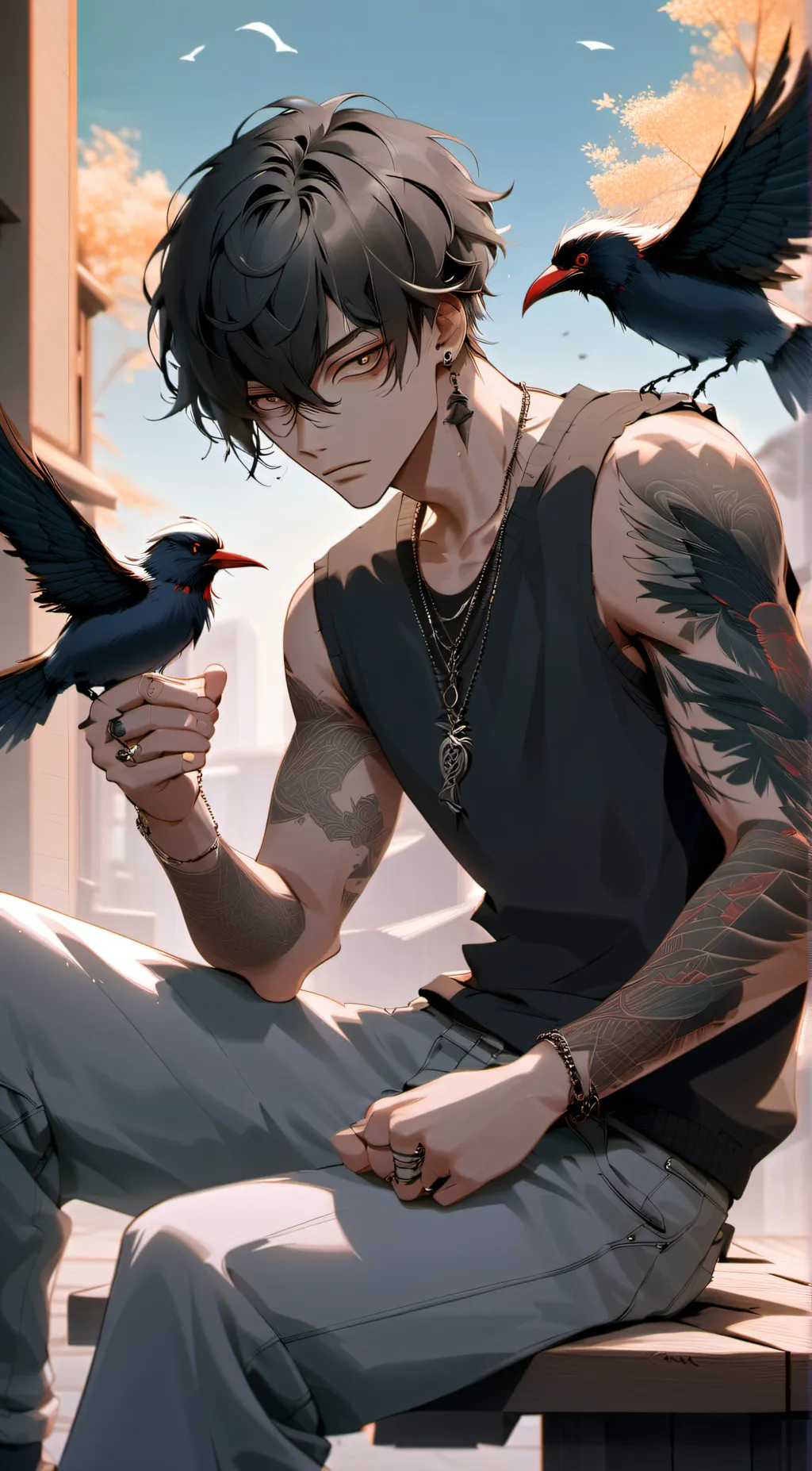 ai character: ash background