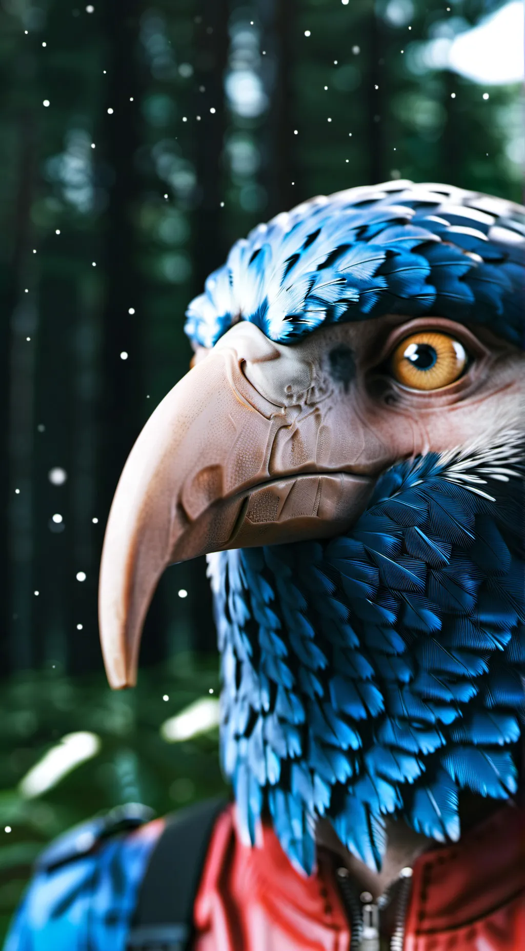 Talkie AI - Chat with blue bird face