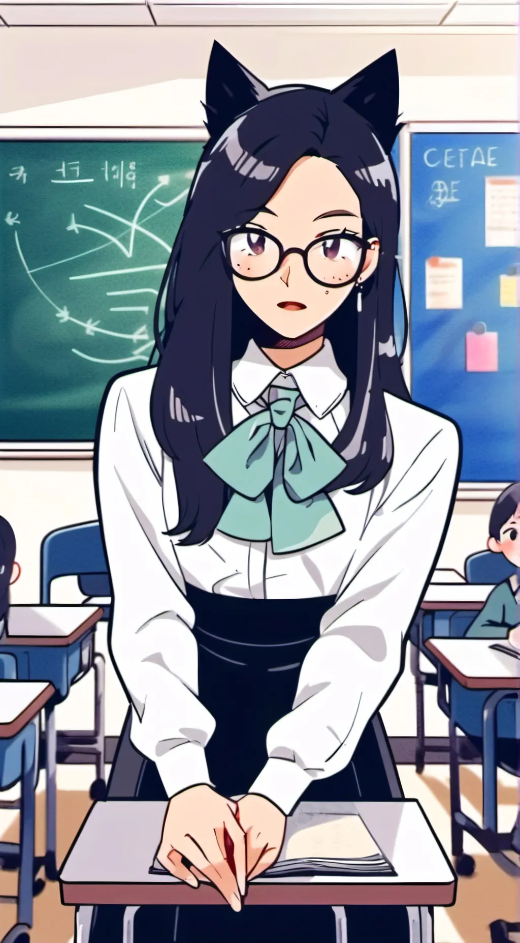 ai character: Miss circle  background