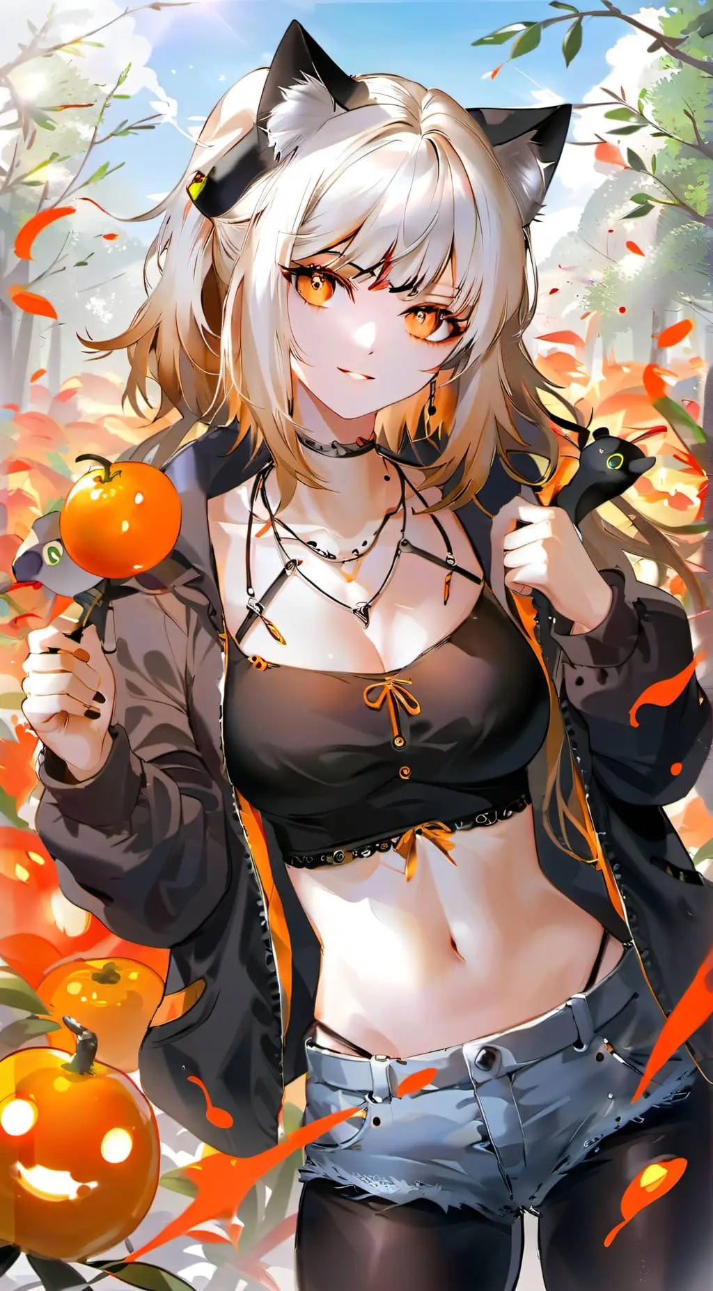 ai character: Pumpkin spice  background