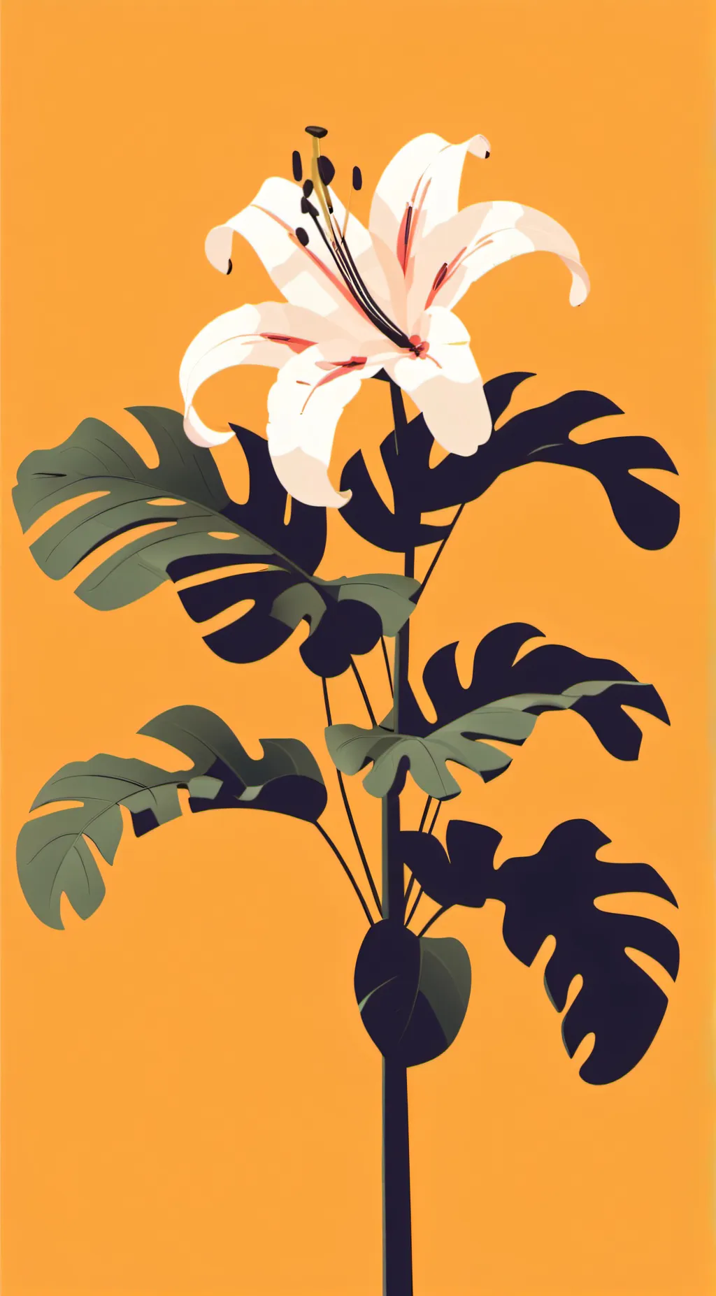 ai character: Lily flower background