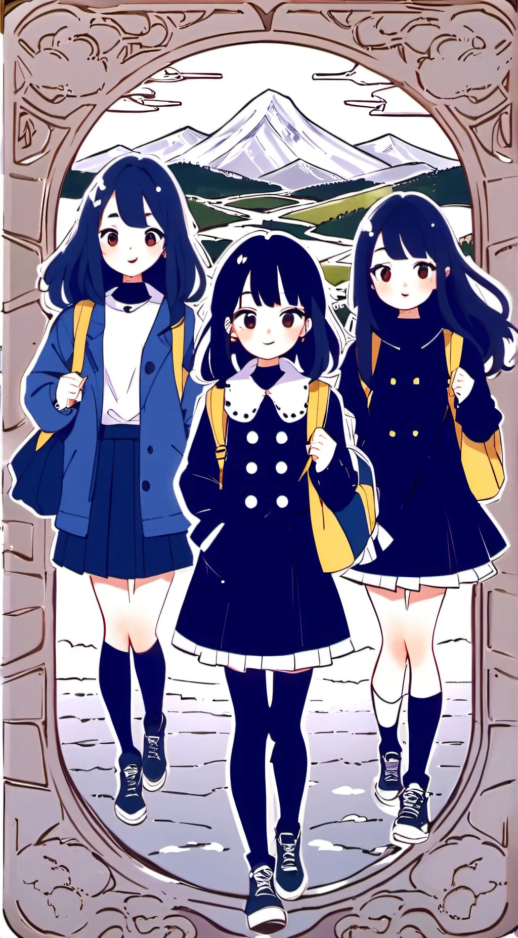 ai character: all girl's school background