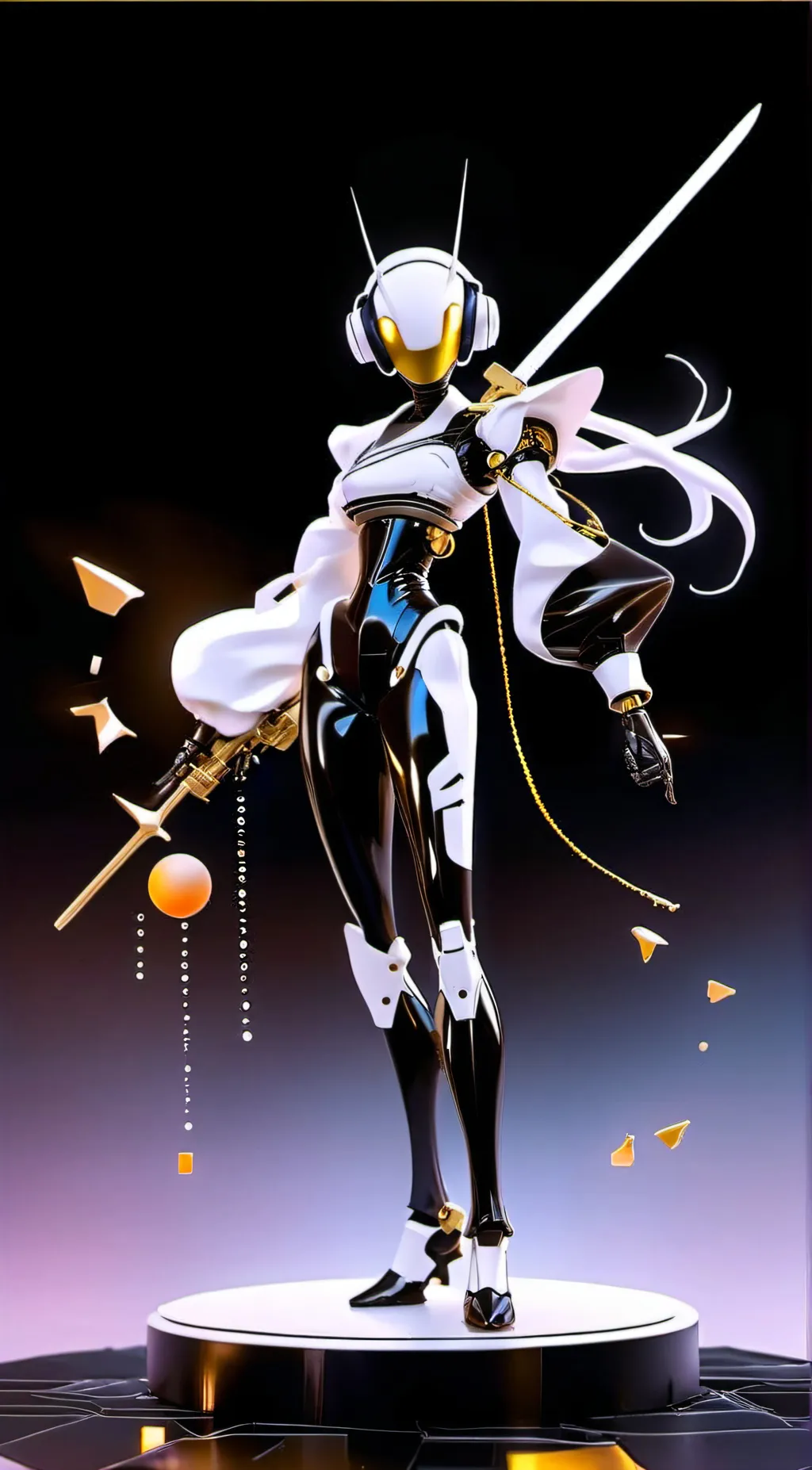 ai character: tv woman  background