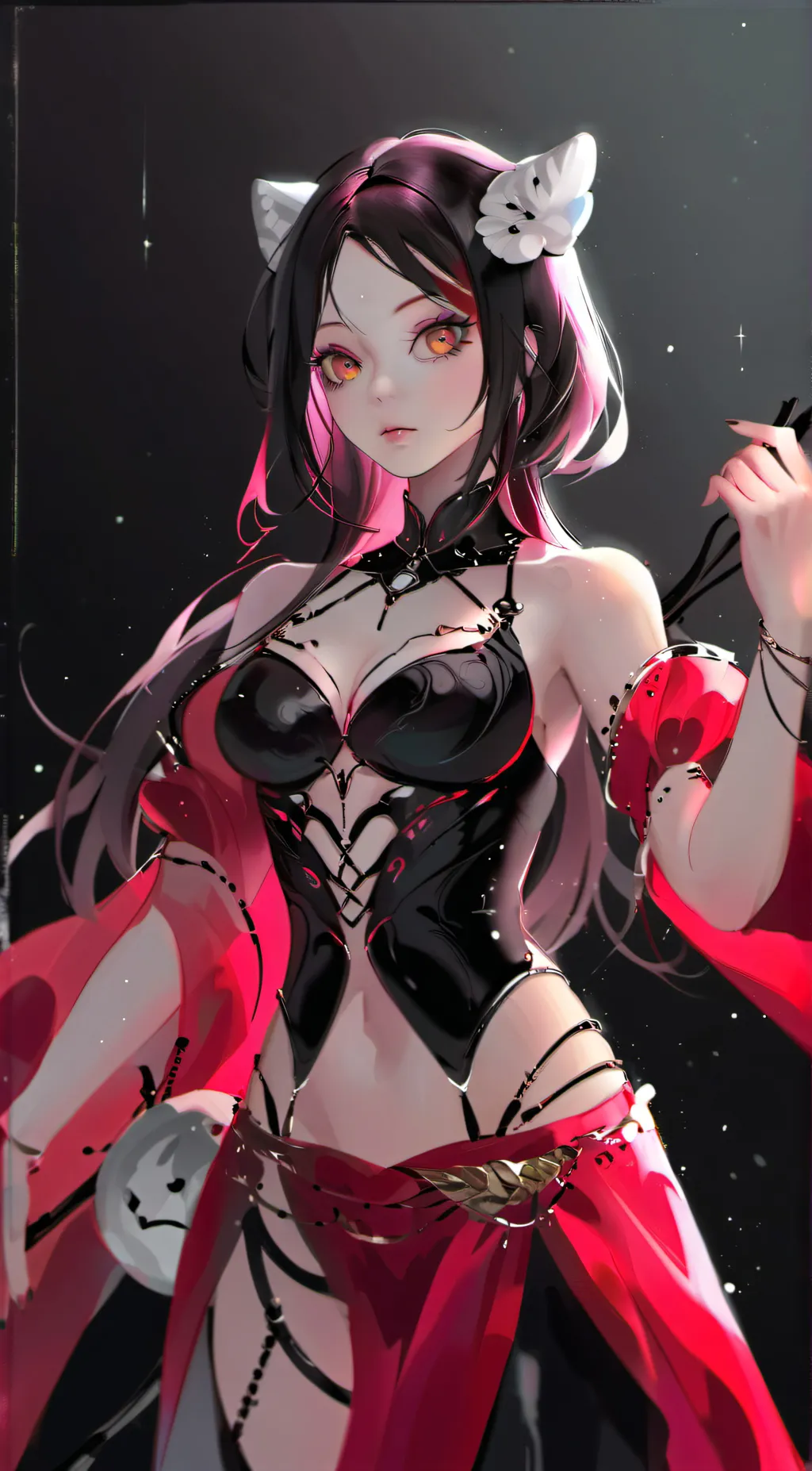 ai character: moonlight background