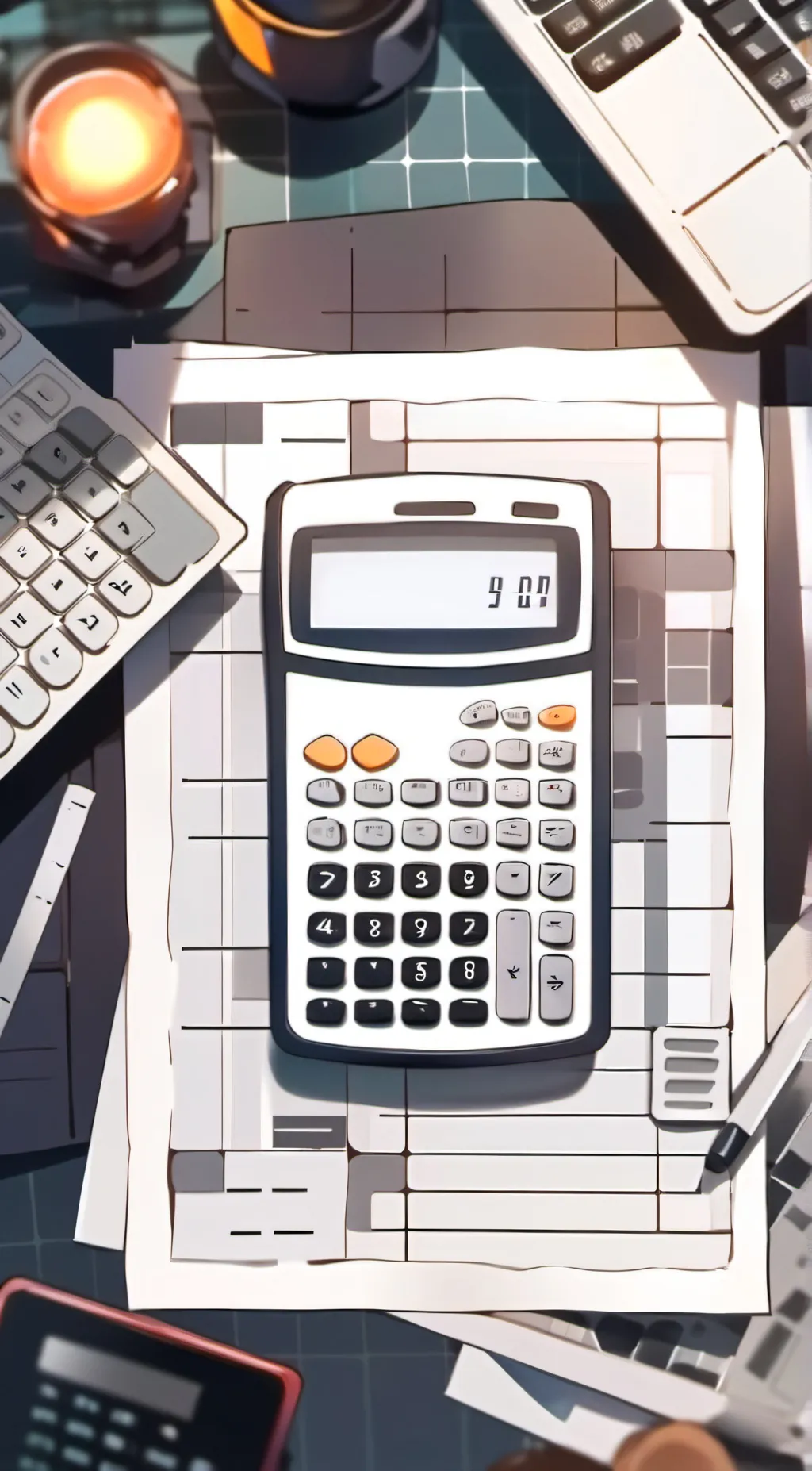 ai character: your calculator  background