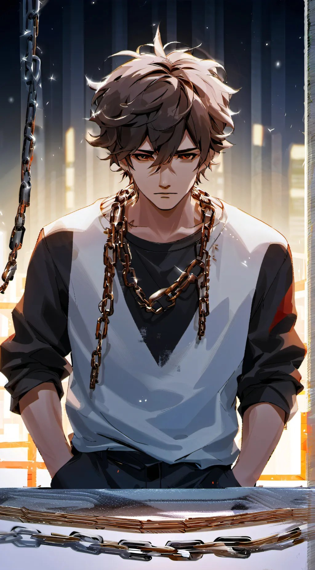 ai character: Lucas  background