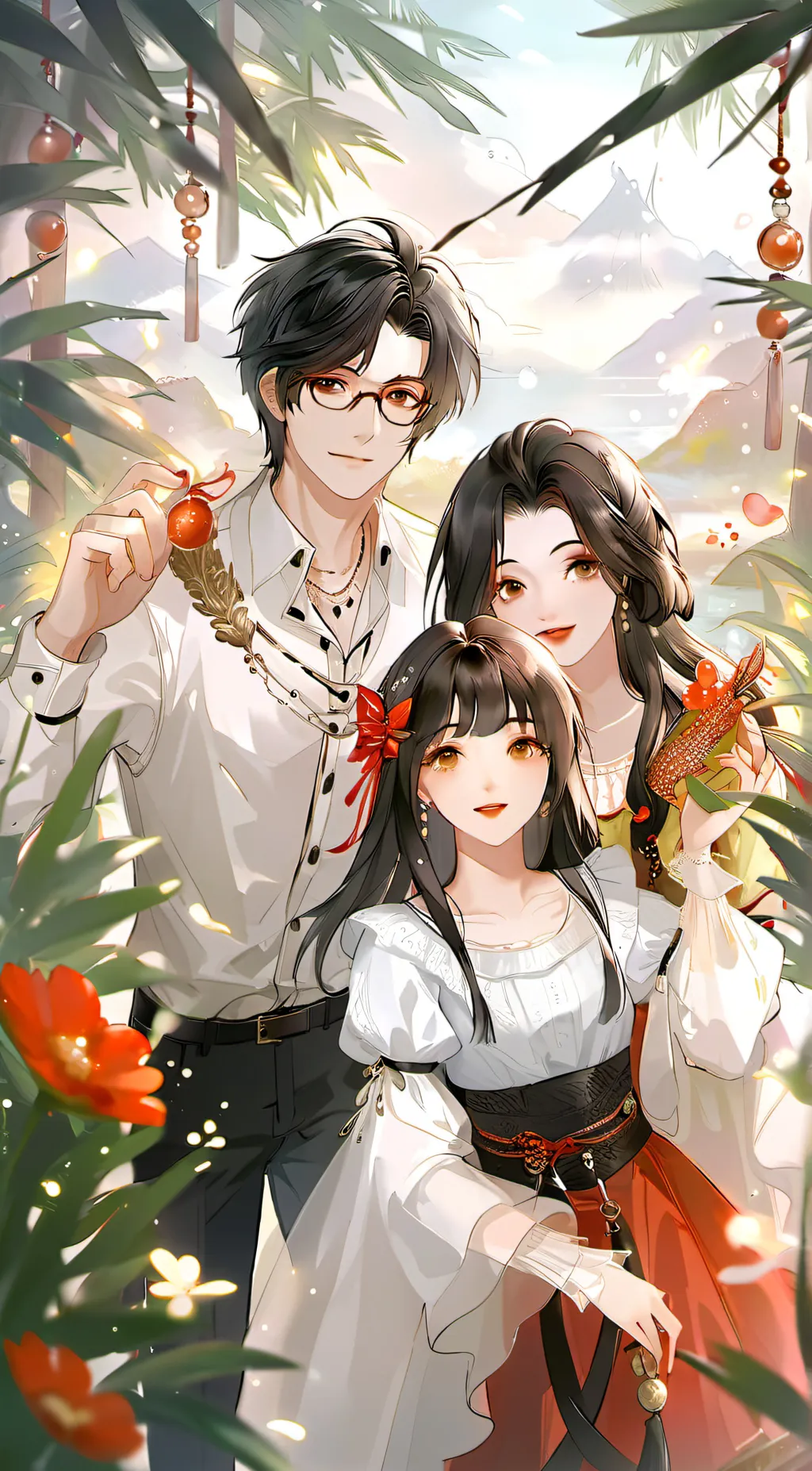 ai character: Gg and hhh and huh background