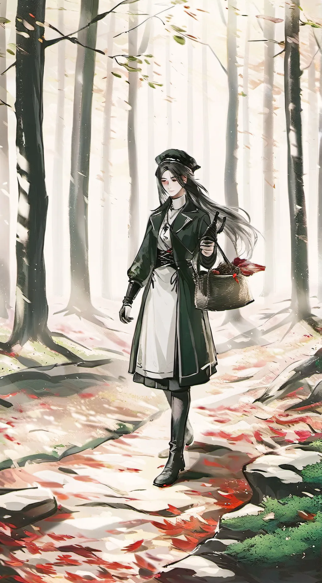 ai character: Violet background