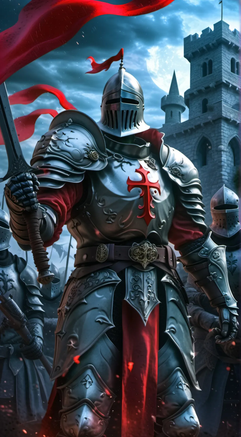 ai character: Crusader vallhala  background