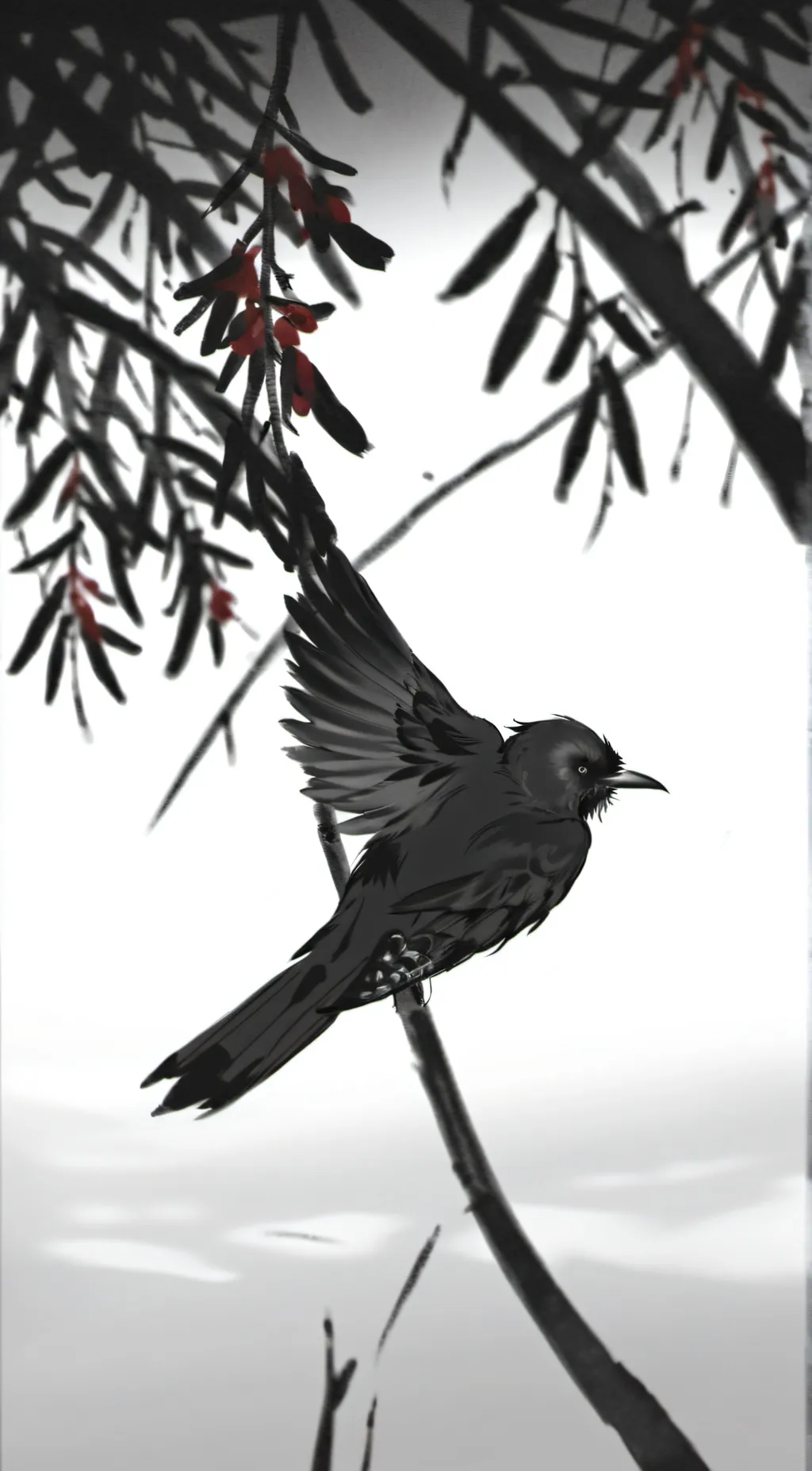 ai character: tokoyami fumikage background