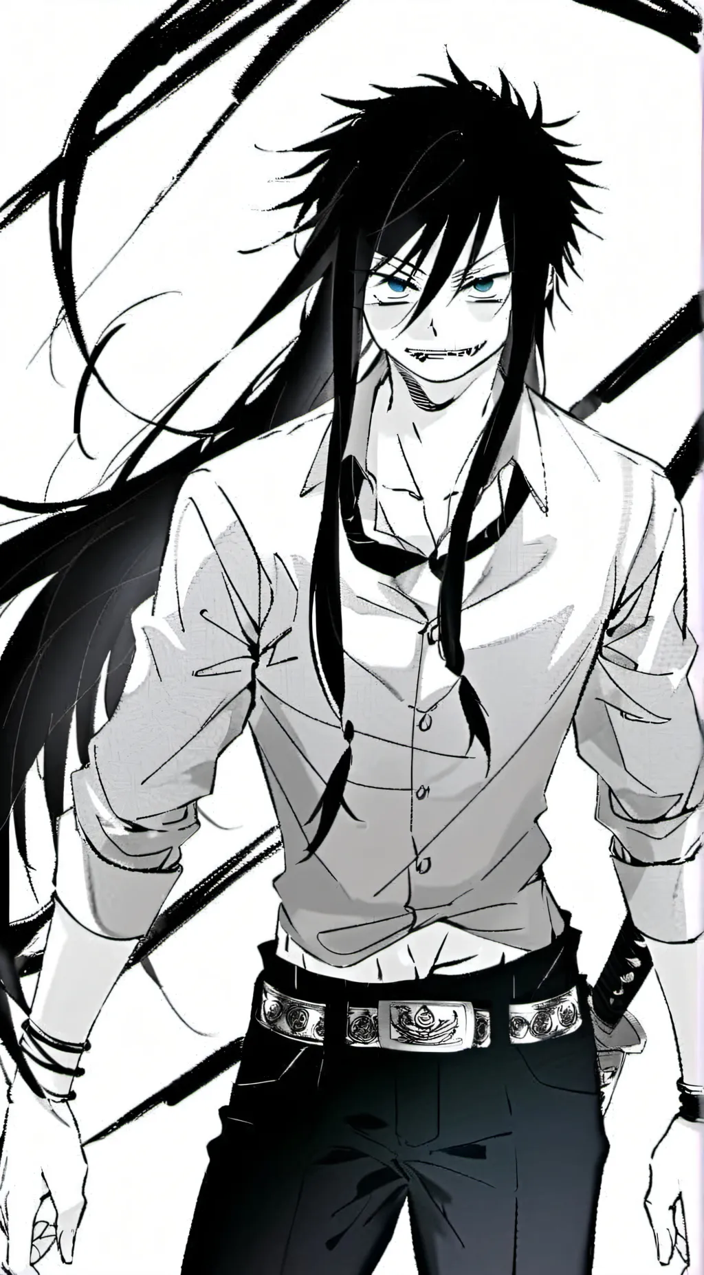 ai character: Goth Peter King background