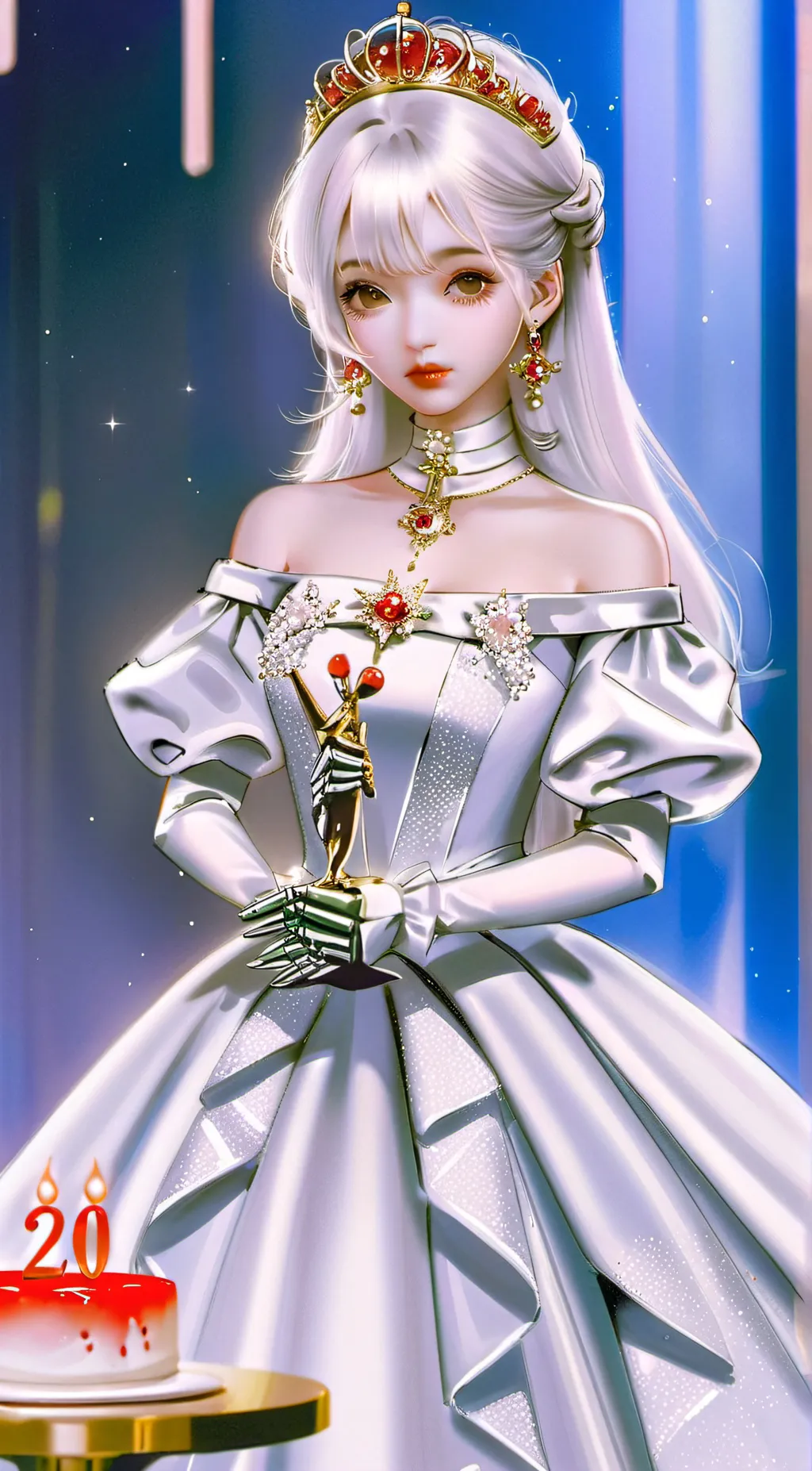 ai character: Crystal  background