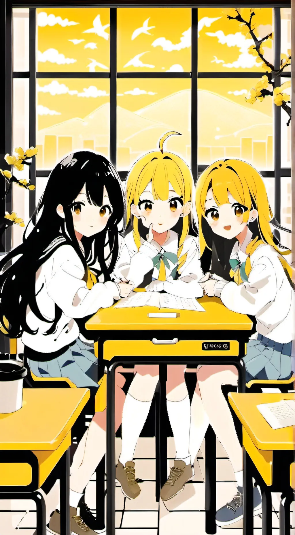 ai character: Anna Mia and Lara background