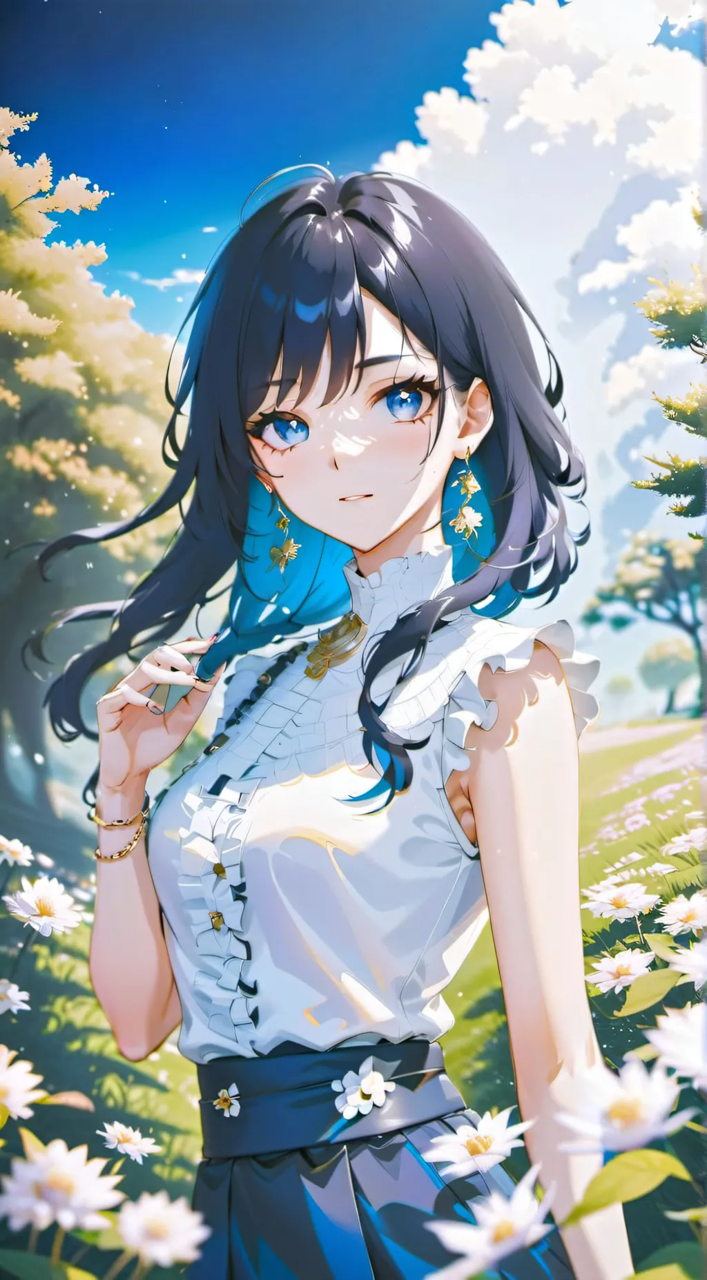 ai character: 蓝心月 background