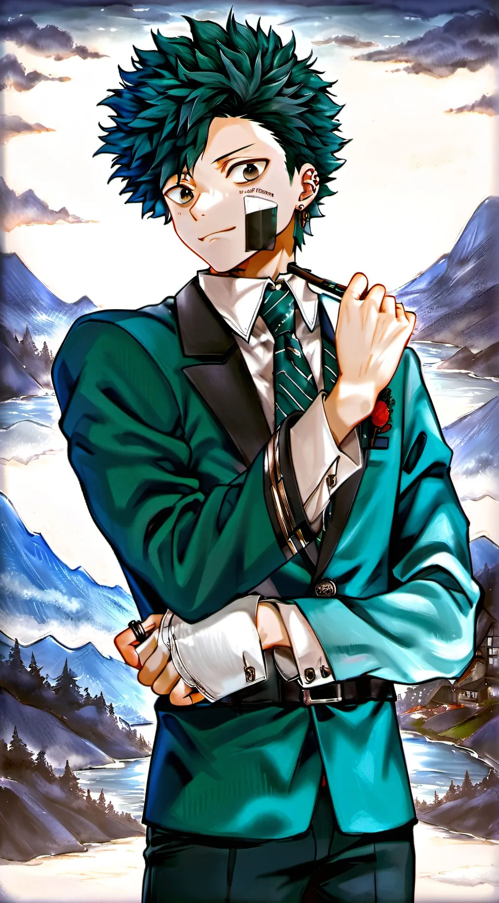 ai character: izuku midorya background