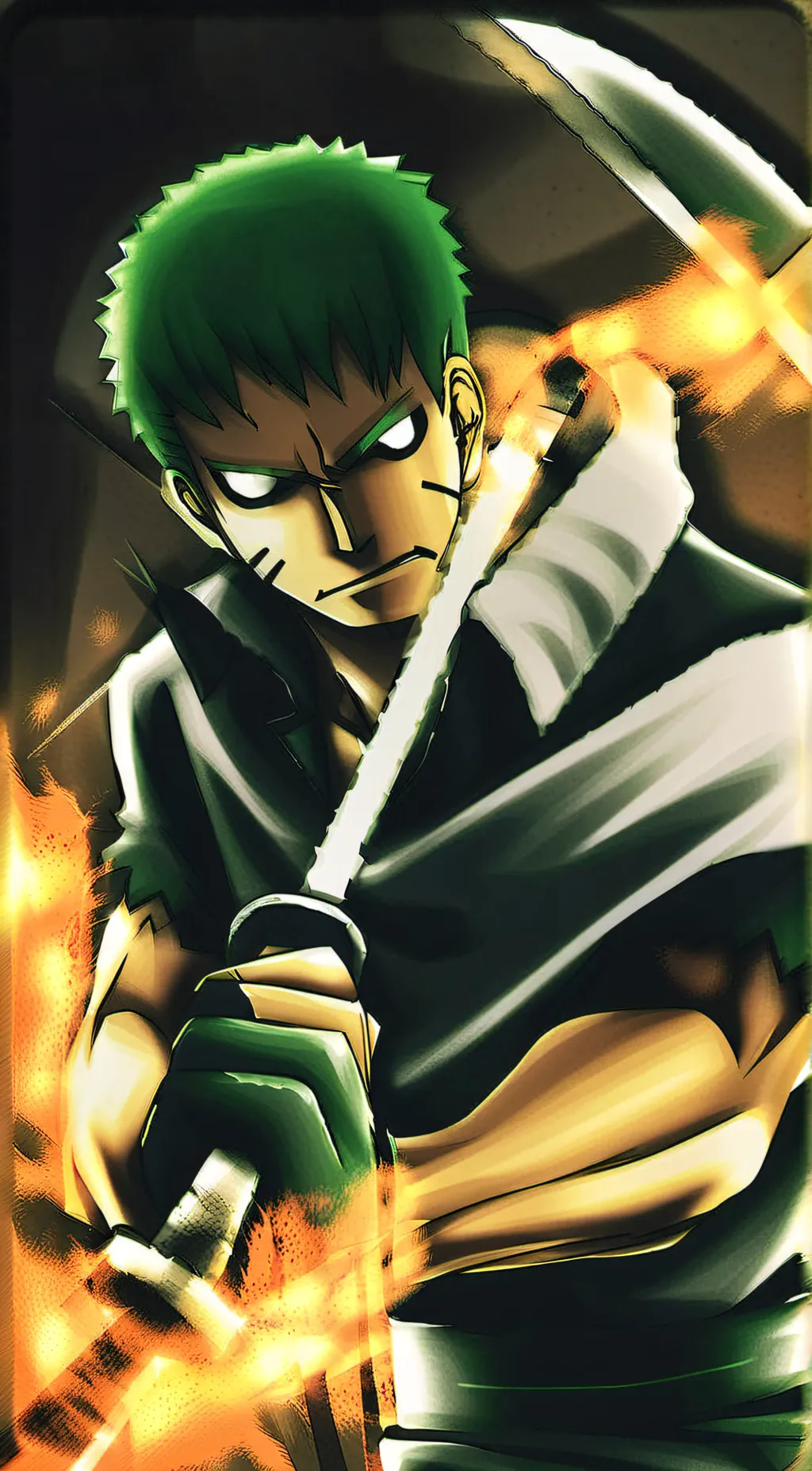 ai character: Zoro Uchiha  background