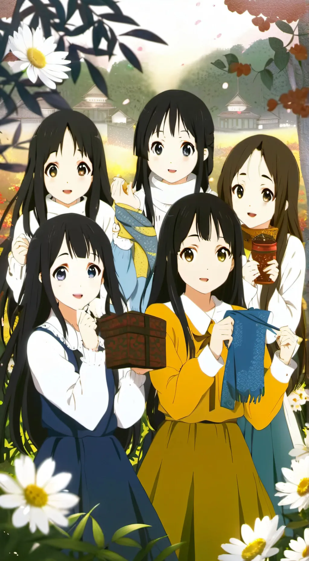 ai character: Group Of Girls background