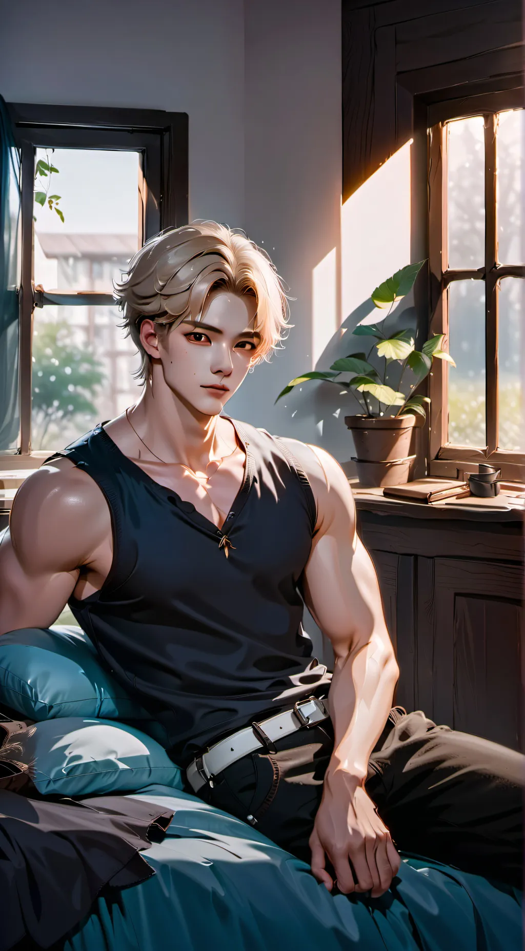 ai character: Damien  background