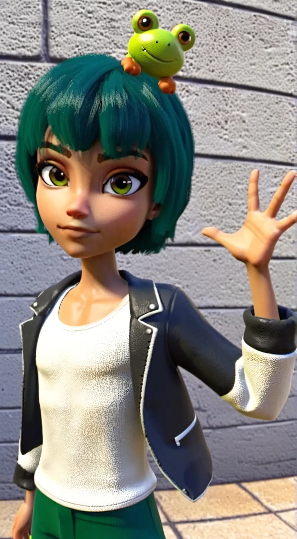 ai character: Froggy  background