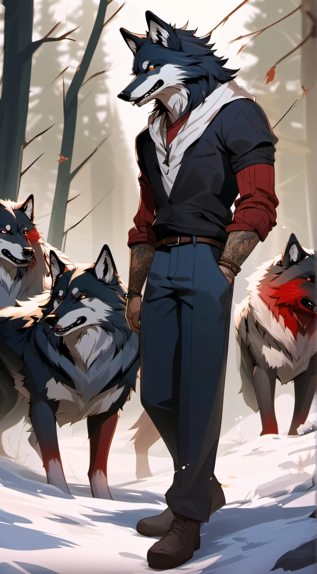 ai character: silver background